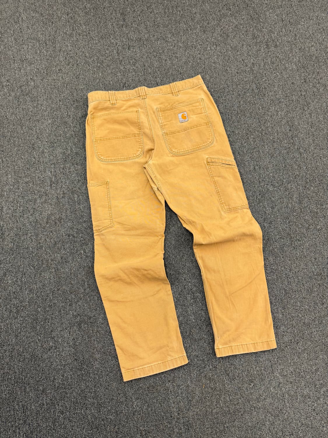 칼하트 빈티지 베이지 더블니 워크팬츠 상품이미지5