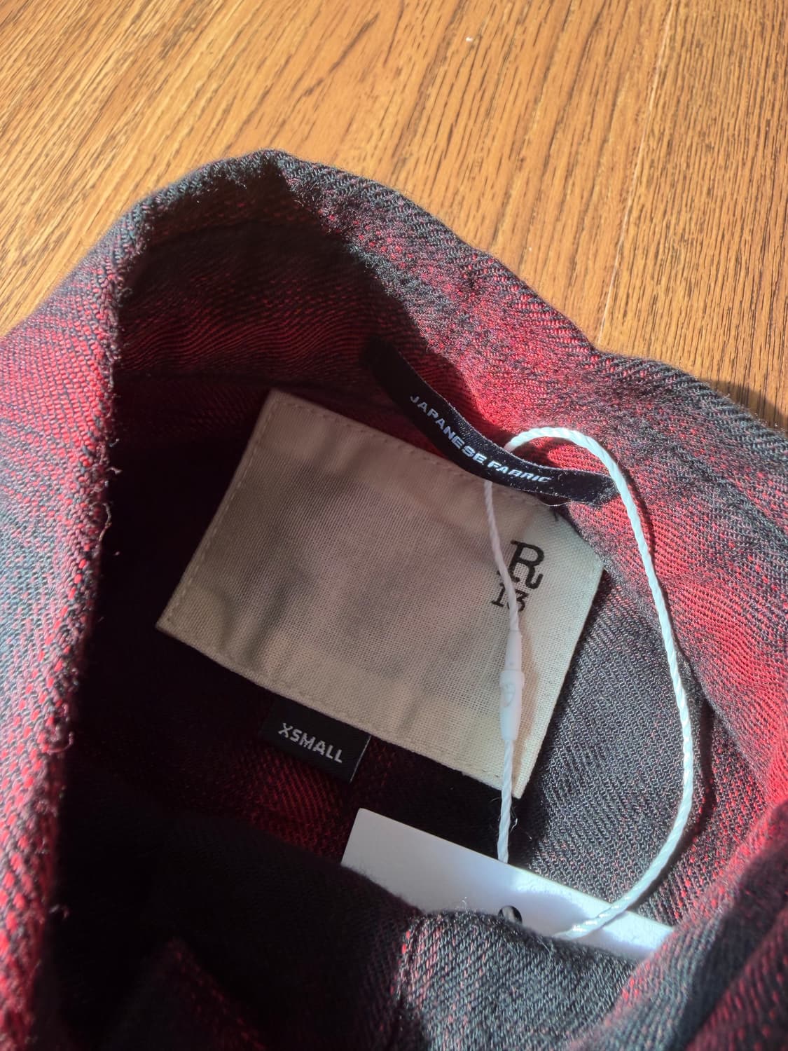 알썰틴 체크 롱 셔츠  R13 상품이미지5