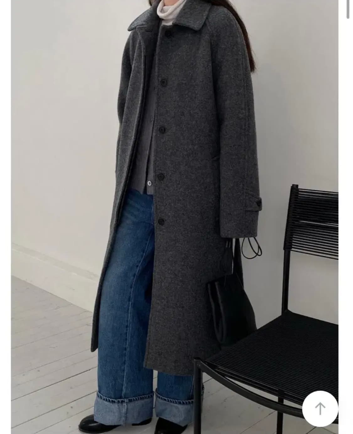 킨다베이지 발마칸 코트 차콜 상품이미지1