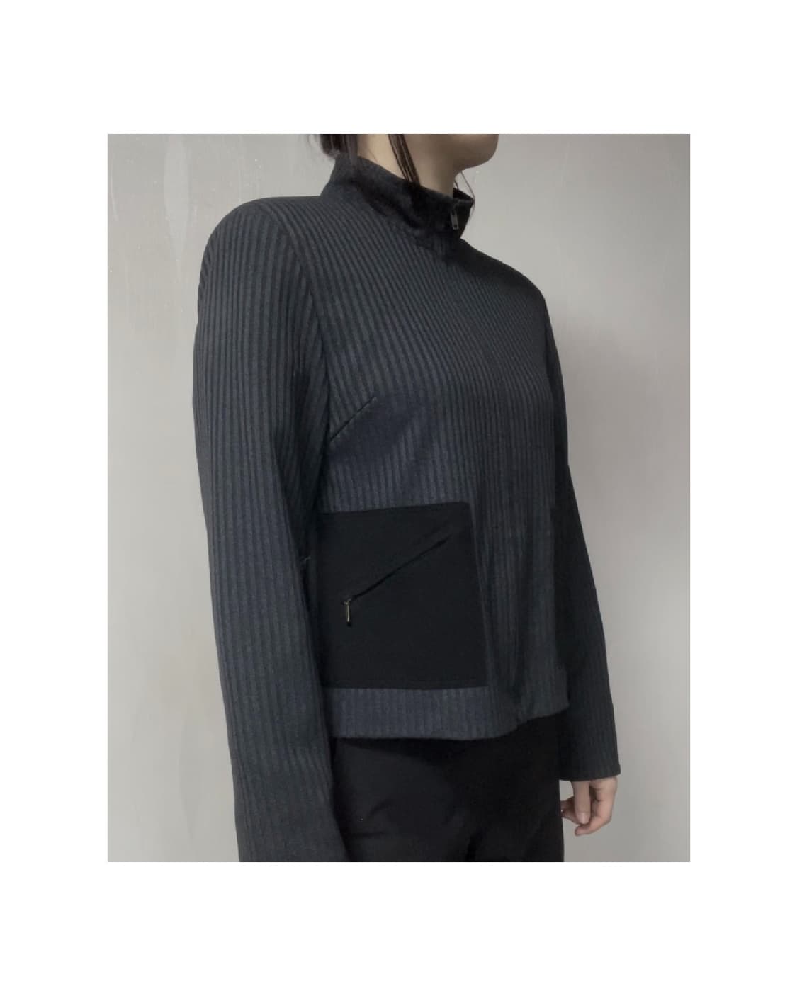 Half Neck Ribbed Pocket Blouson 상품이미지9