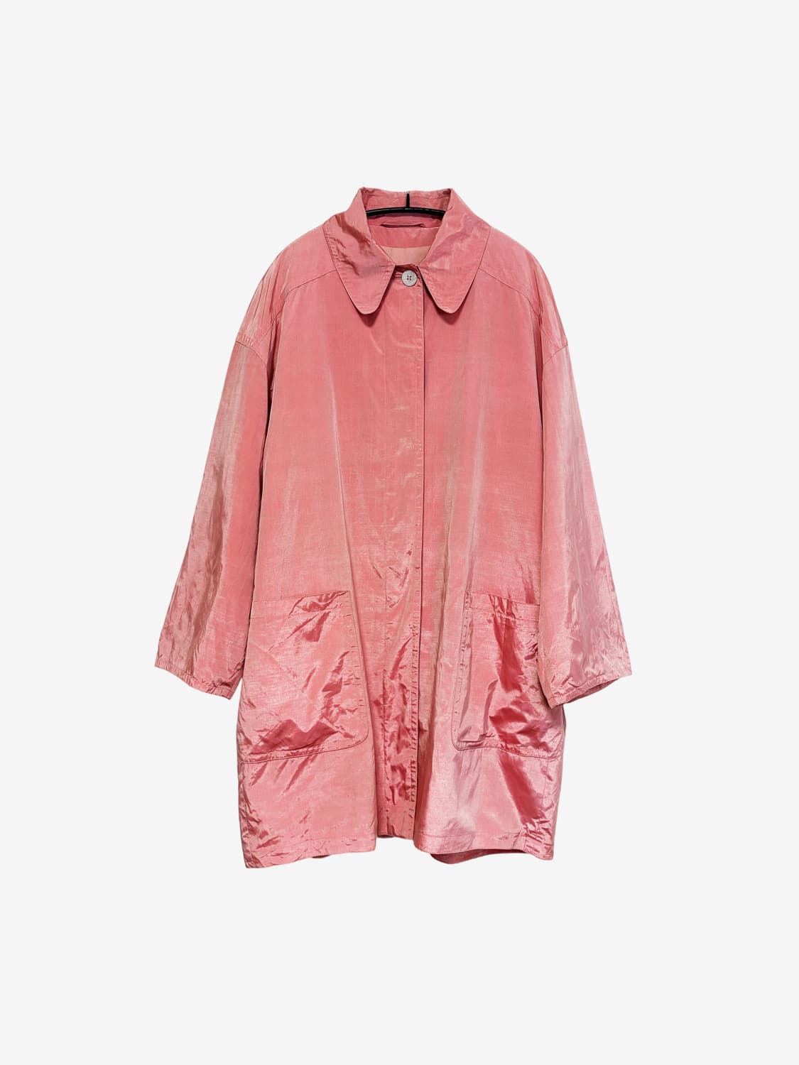 Nylon Raglan Midi Coat - Pink 상품이미지5