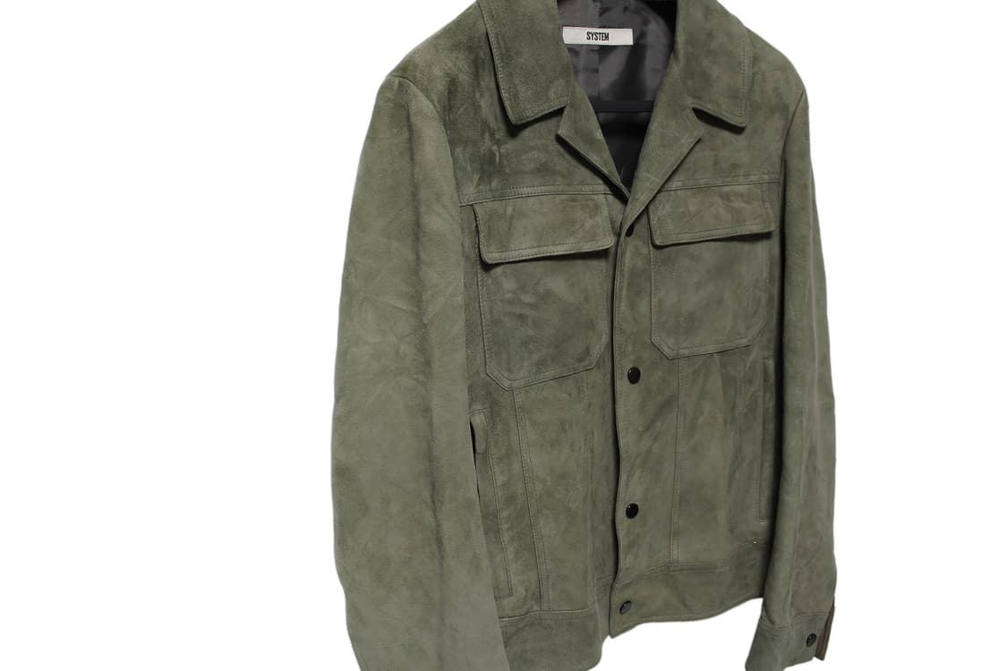 SYSTEM 시스템옴므 스웨이드 크롭 트러커자켓 상품이미지3