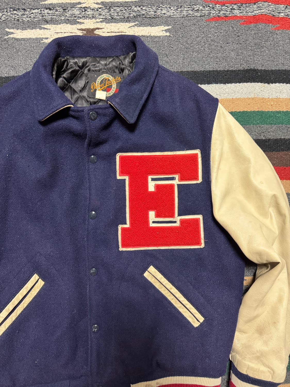 90‘s Dehen 1920 leather varsity jacket   상품이미지2