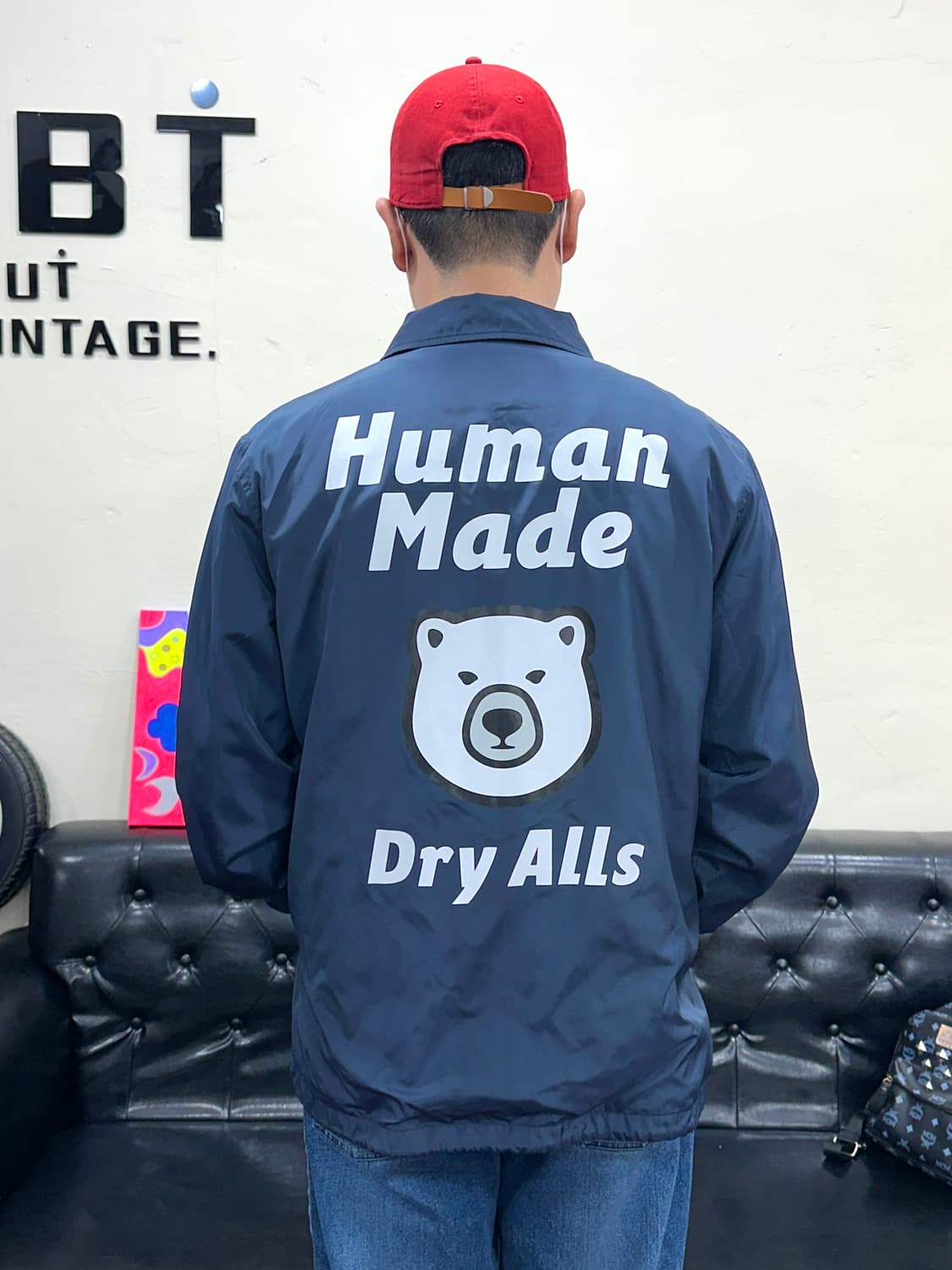 휴먼메이드 북극곰 코치자켓 네이비 XL 상품이미지4