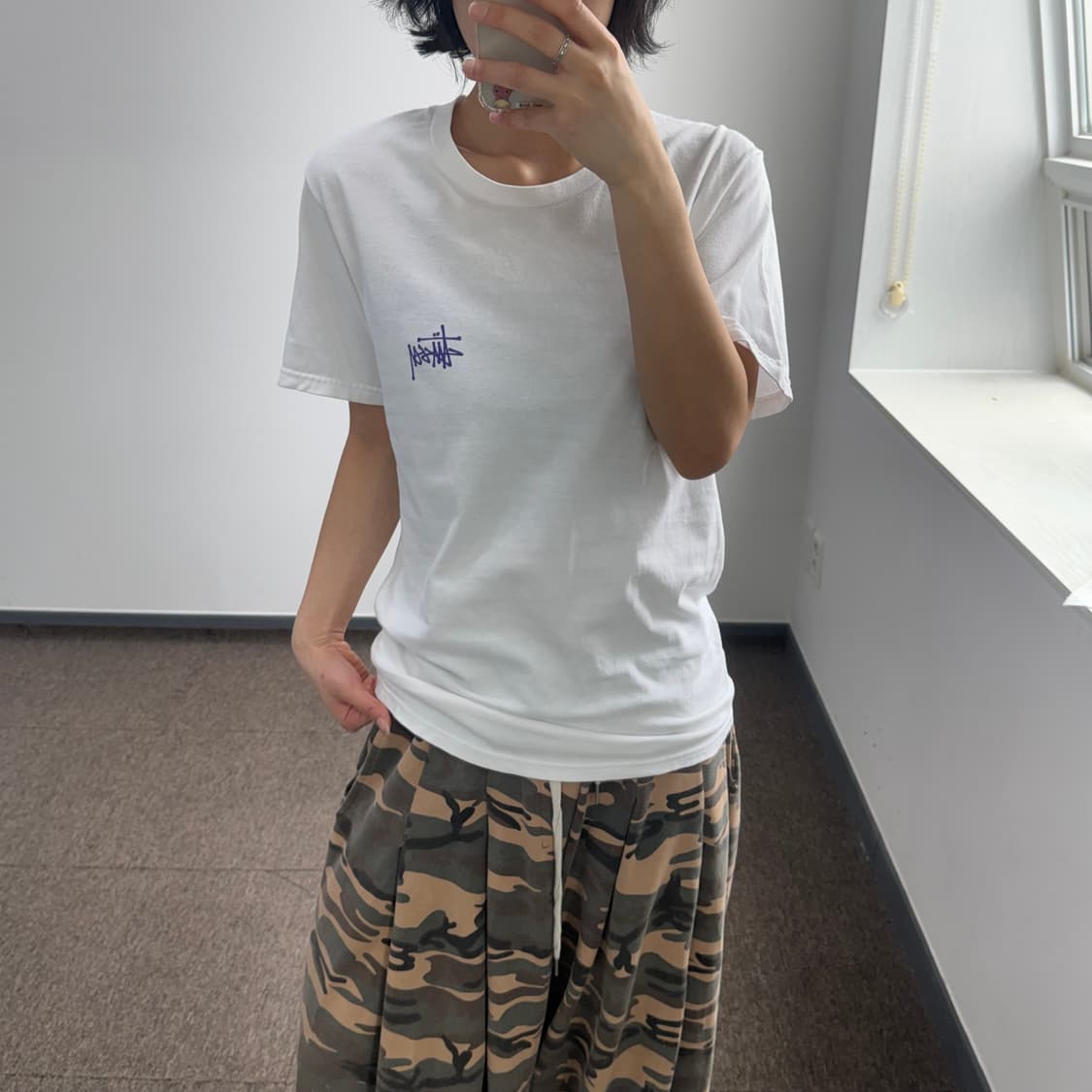 Stussy 스투시 백 퍼플 로고 반팔 상품이미지1