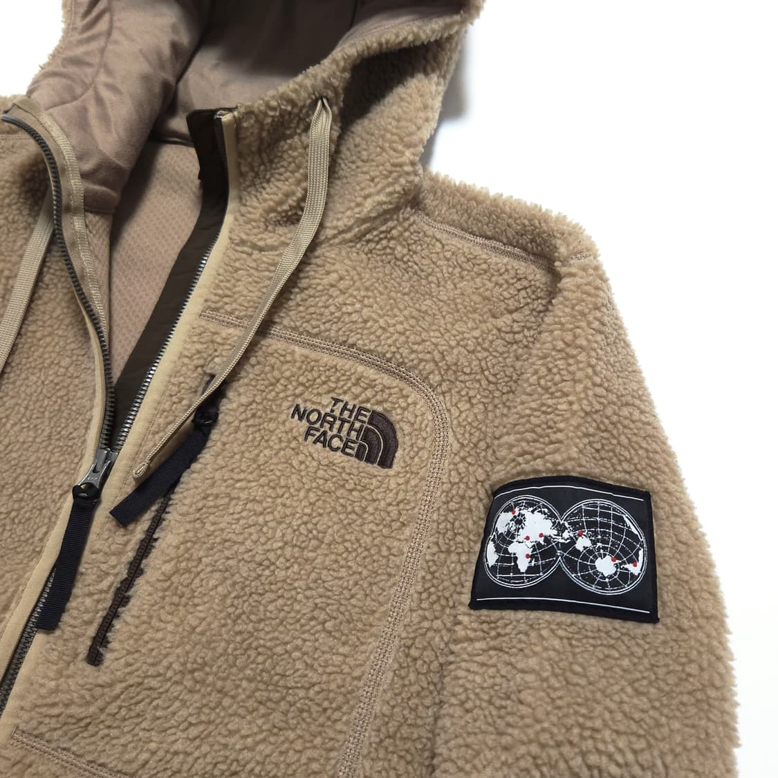 노스페이스 7SE 후디 플리스 집업 자켓 카멜 상품이미지5