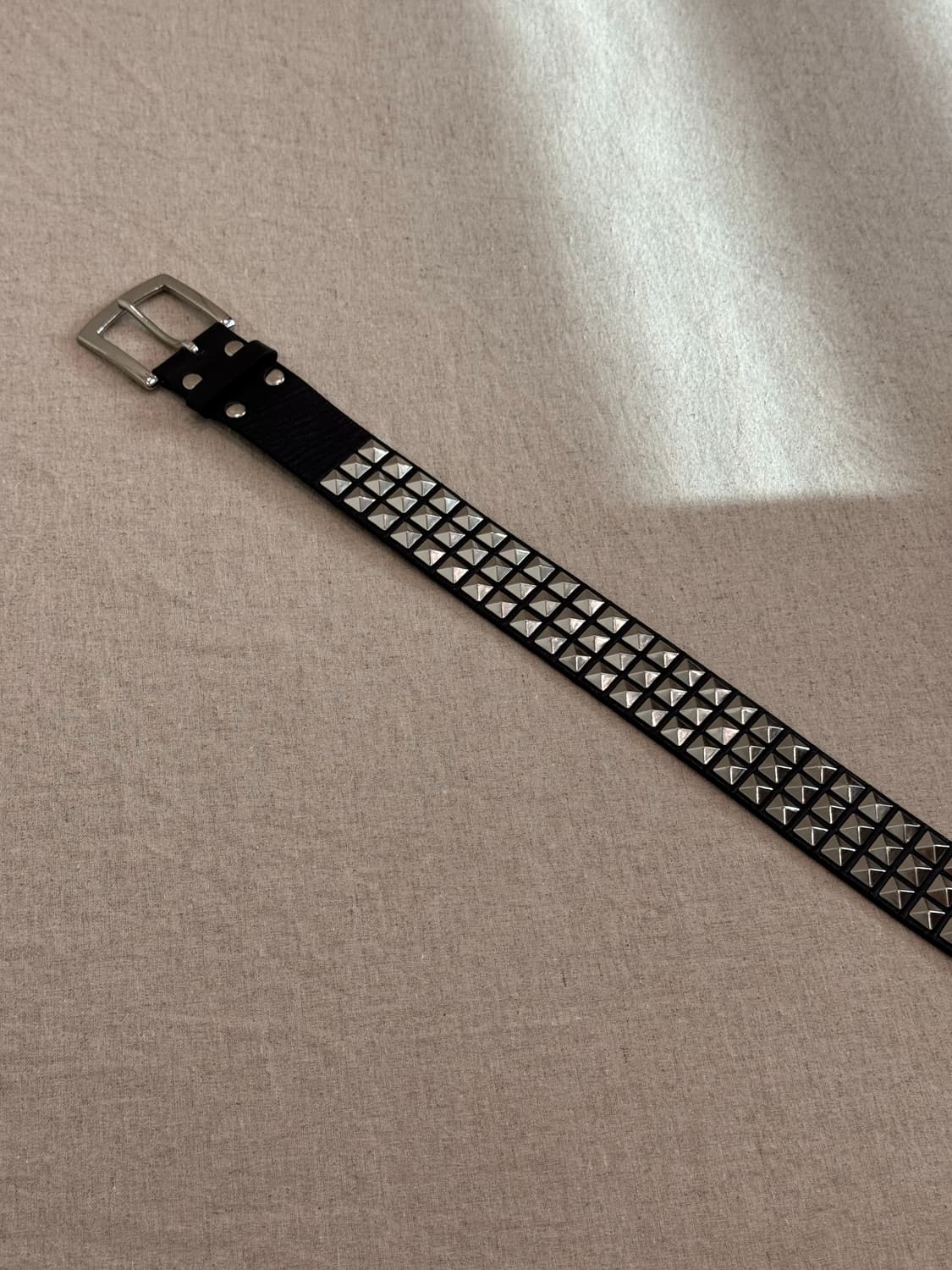 요지야마모토 스터드 레더 벨트 상품이미지5