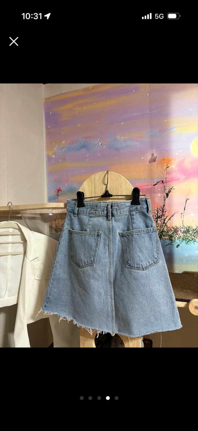 투버튼 연청스커트 (정가42,000) 상품이미지4