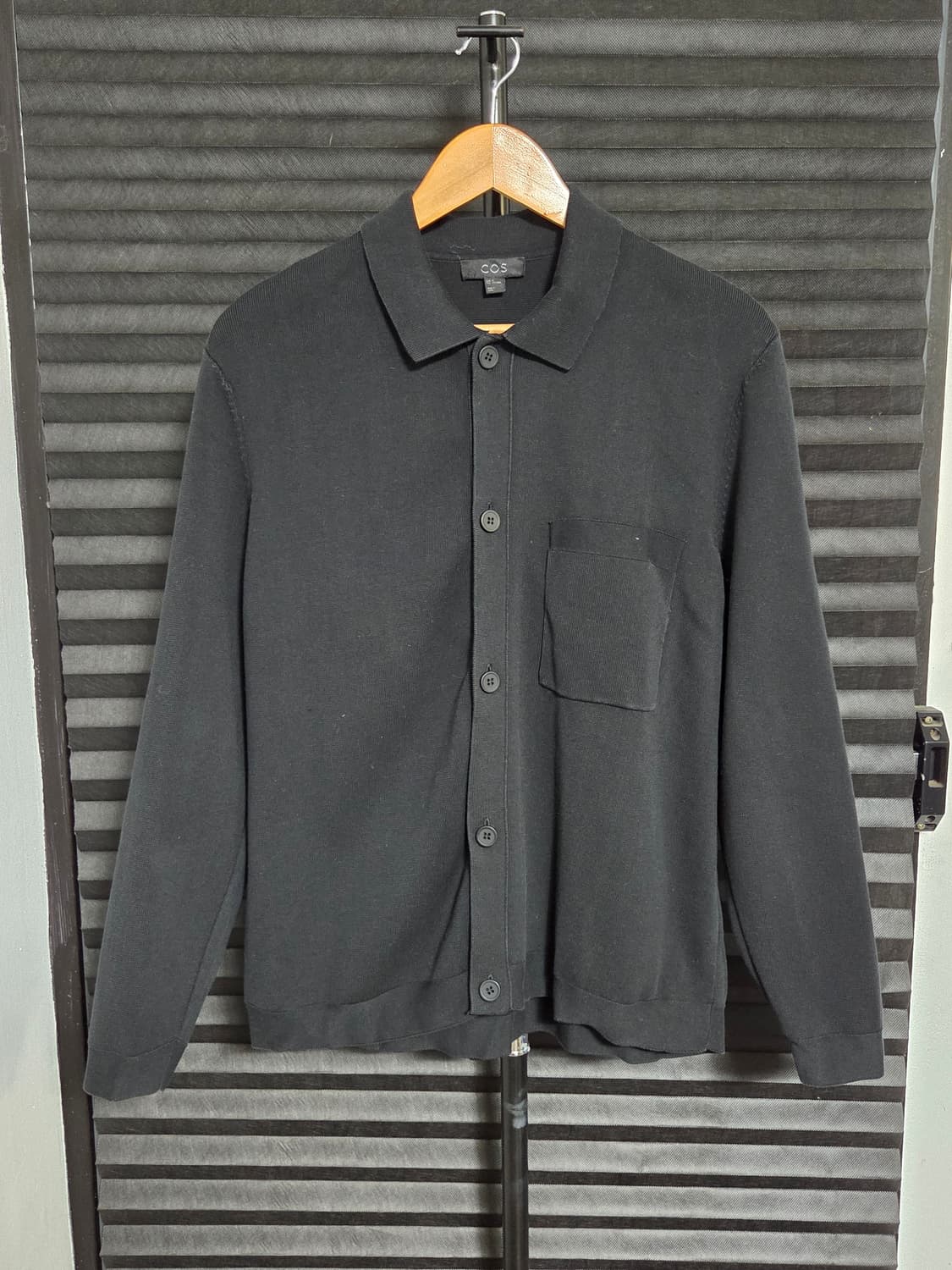 [코스] 코튼 버튼 카라 니트 셔츠 가디건 | 00213 상품이미지1