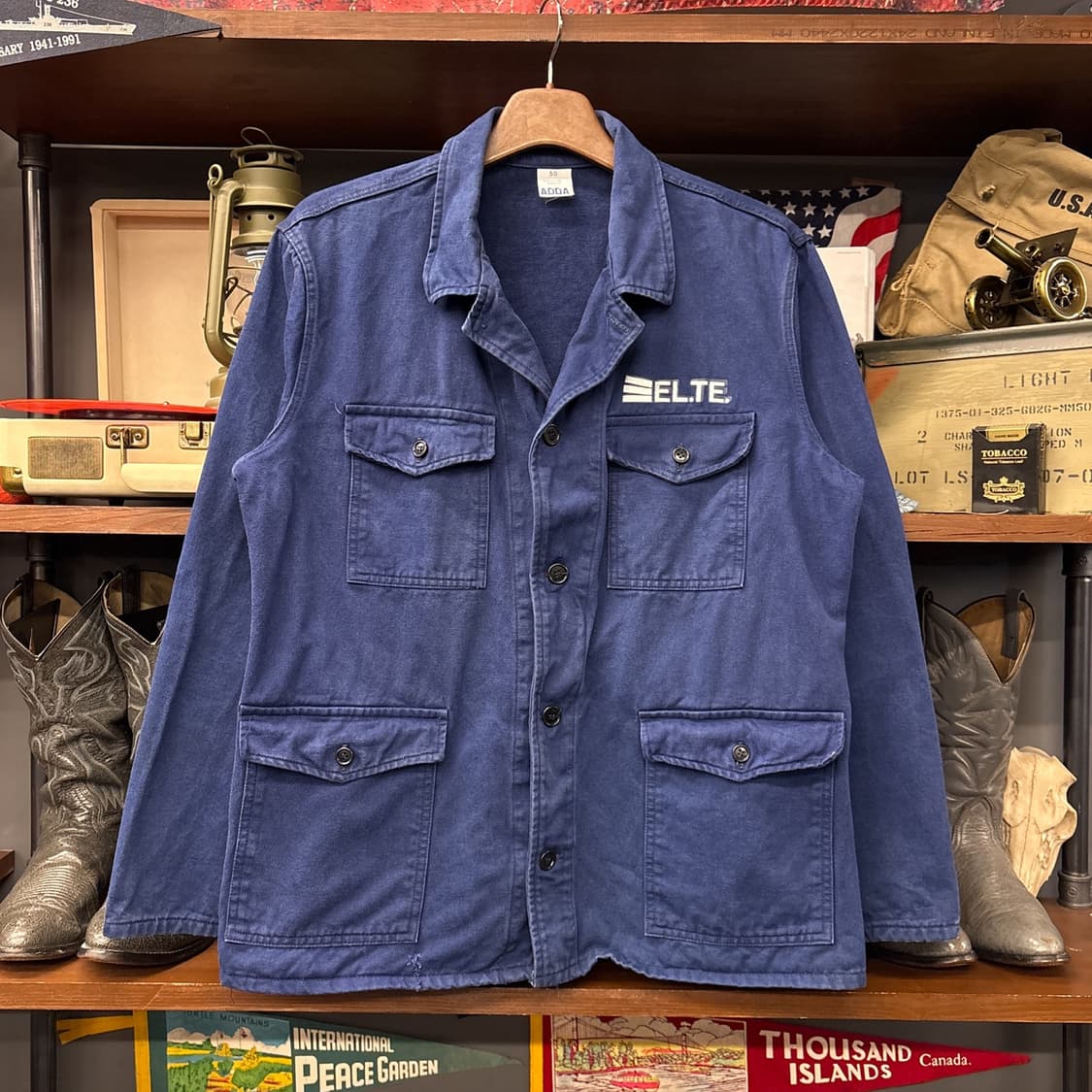 60~70s 퍼티그 포켓 프렌치 워크자켓 / 초어자켓 이태리생산 N976 상품이미지1