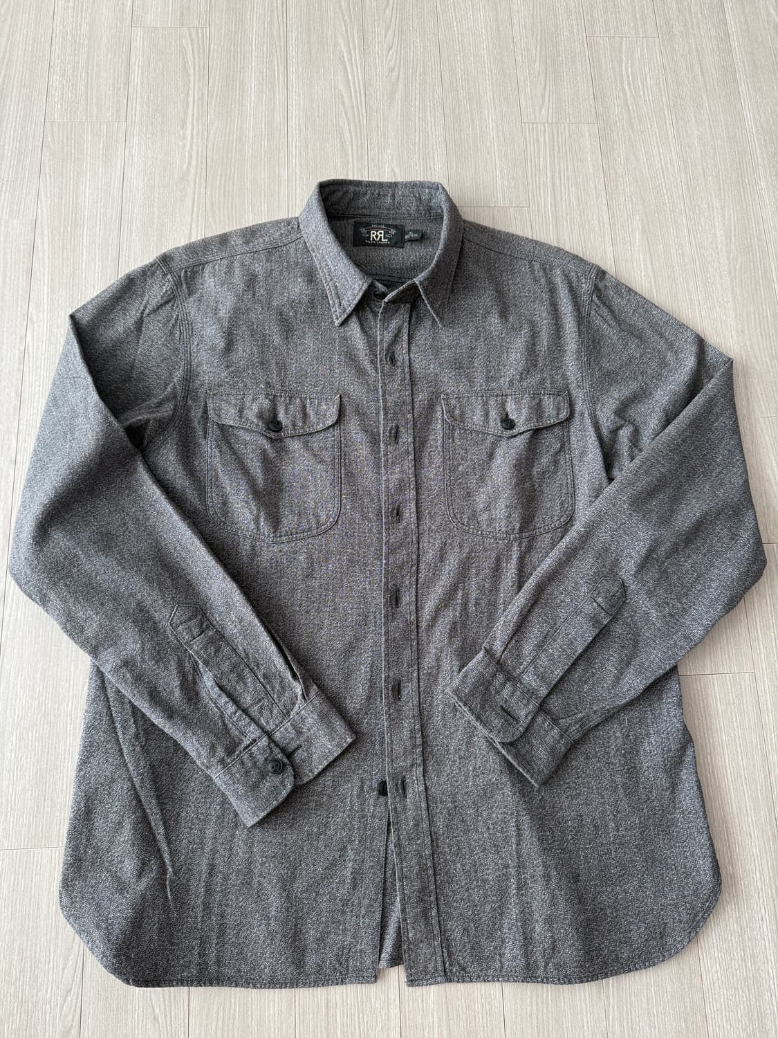 명작 rrl 더블알엘 주사위 로고 트윌 워크 셔츠 xl  상품이미지2