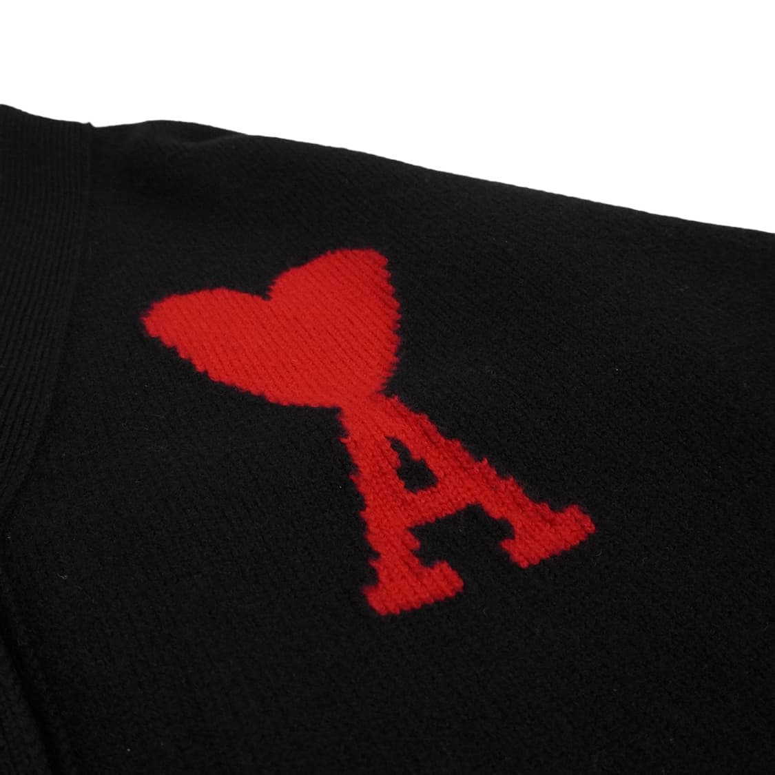 아미 H20FK303.018 빅 하트 로고 가디건 블랙  상품이미지2