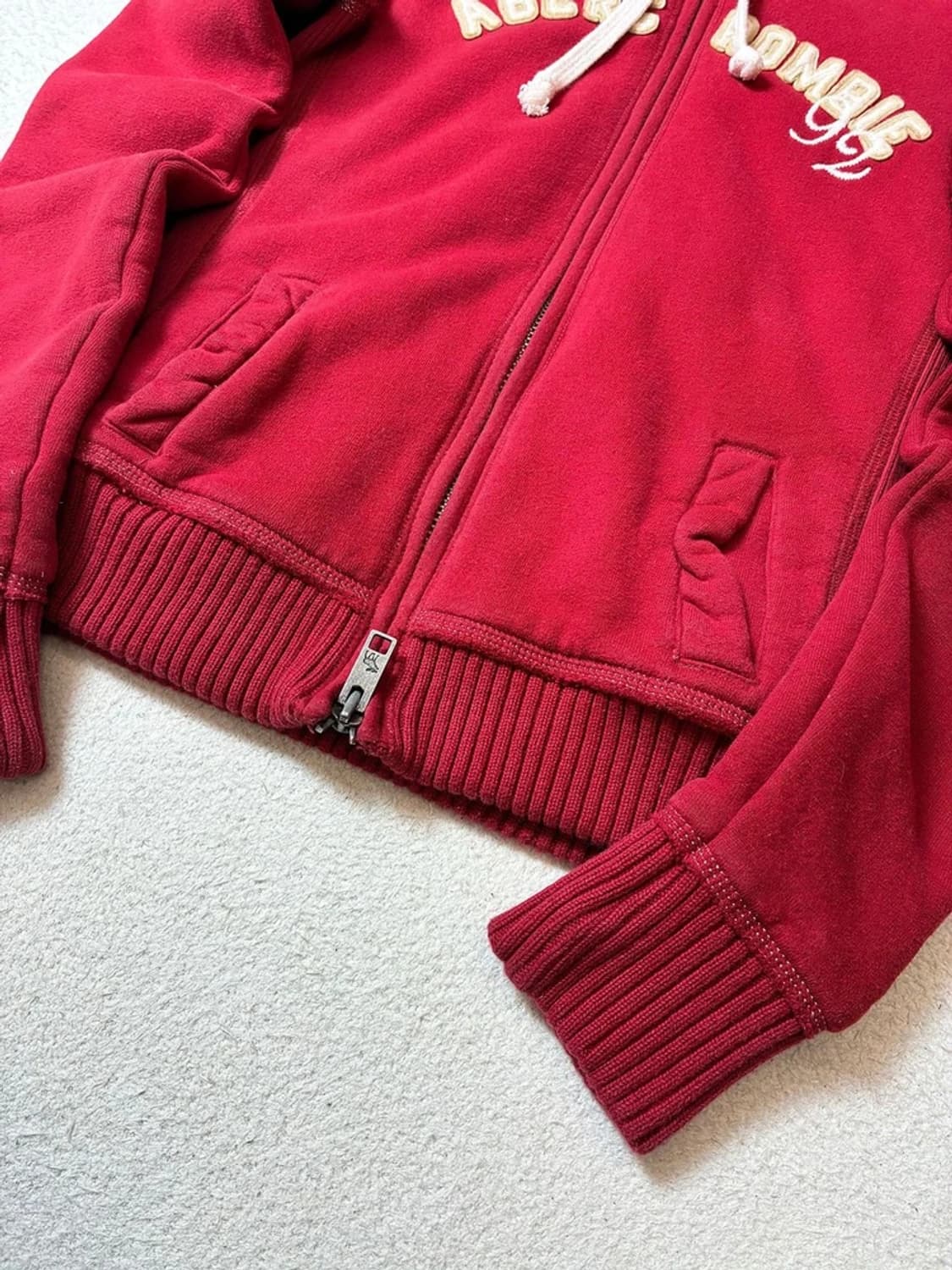 아베크롬비 00's Y2K 양털 로고 후드 집업 PN7411 상품이미지4