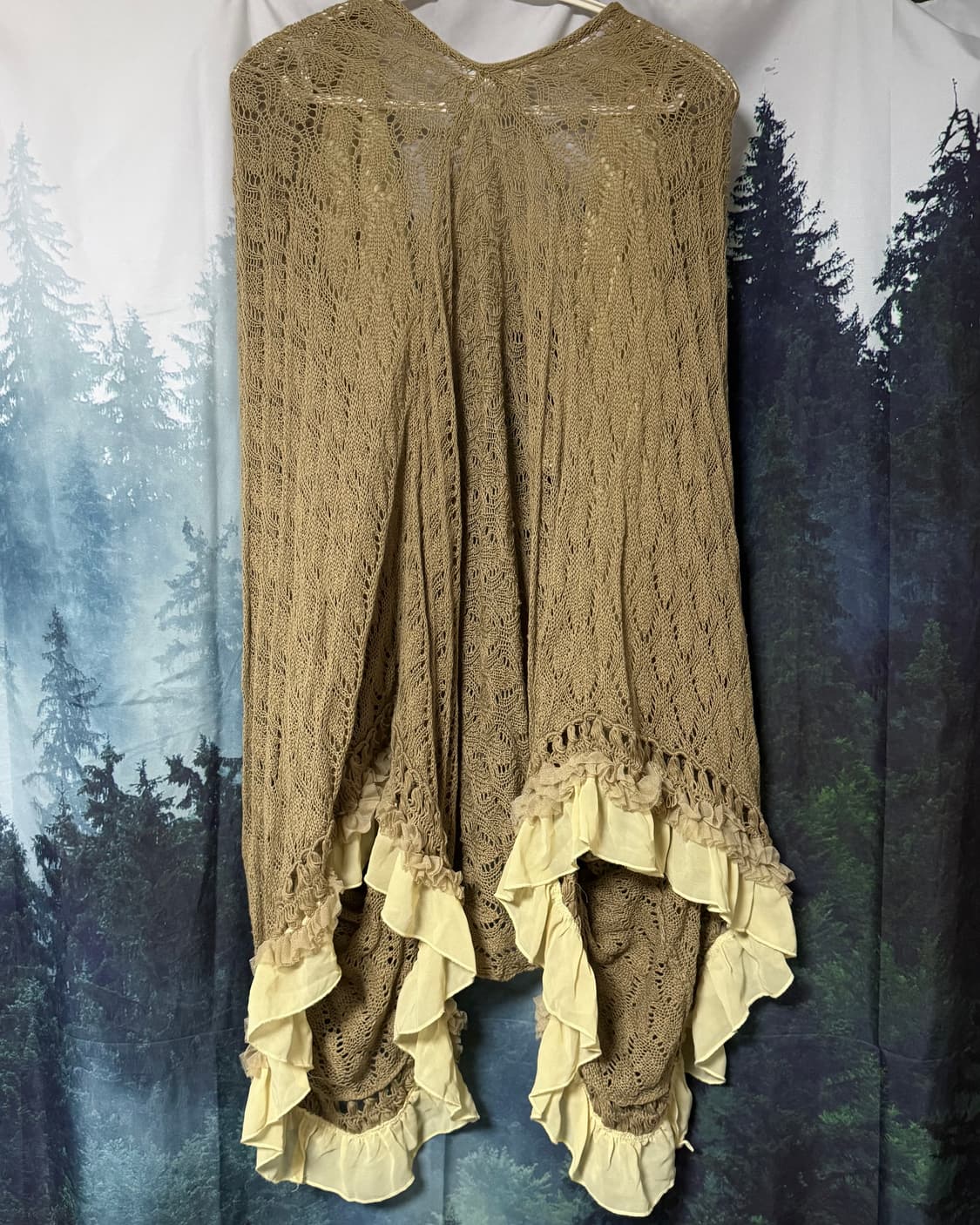 axes femme 엑시즈팜 롱 프릴 니트 가디건 모리 일본빈티지 상품이미지2