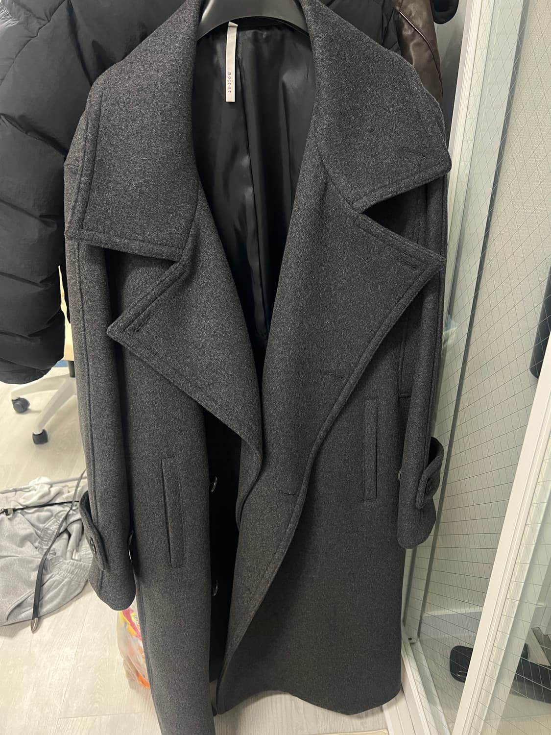 노이어 캐시미어 오버핏 랩 트렌치 코트 48 상품이미지2