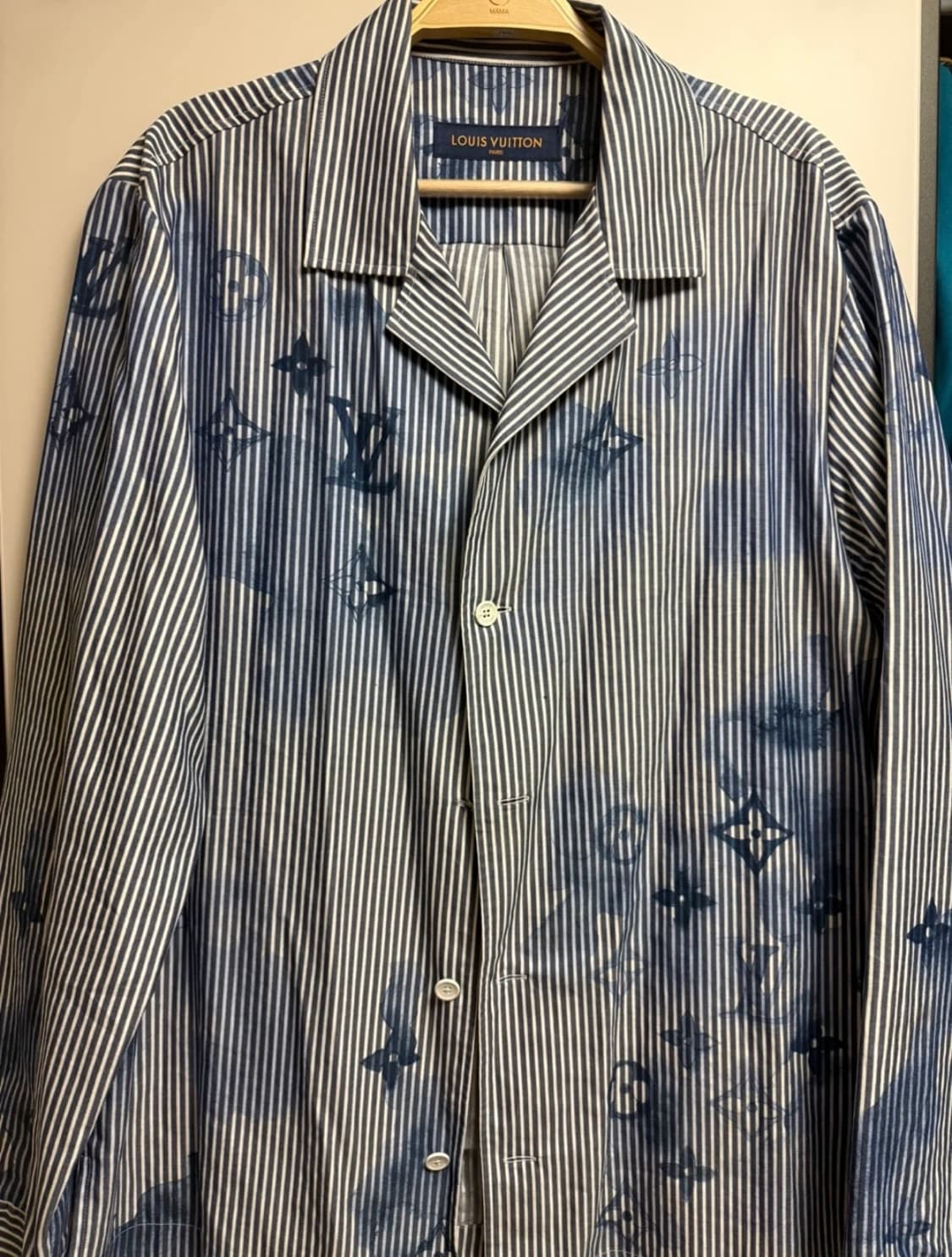루이비통 워터컬러 파자마 셔츠 블루 급매 상품이미지5