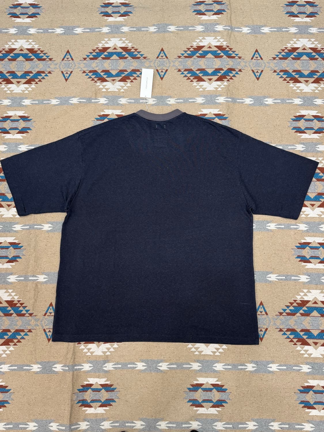 [L][105] 나나미카 레이온 코튼 반팔 티셔츠 빈티지 네이비 상품이미지3