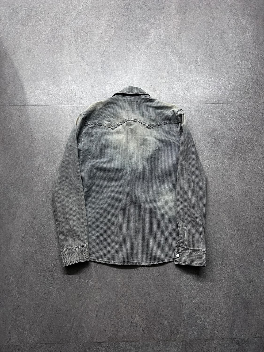 버커루 페이딩 웨스턴 데님 셔츠 상품이미지7