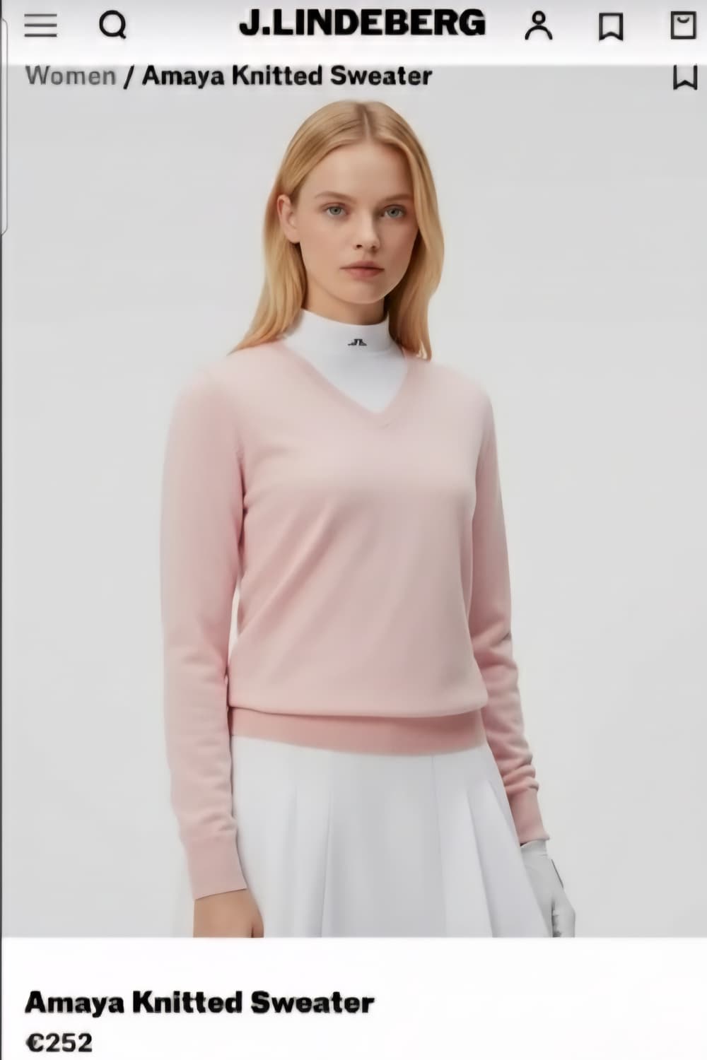 (멜란지 스카이블루 판매)제이린드버그 여성 스웨터 XS사이즈 상품이미지1