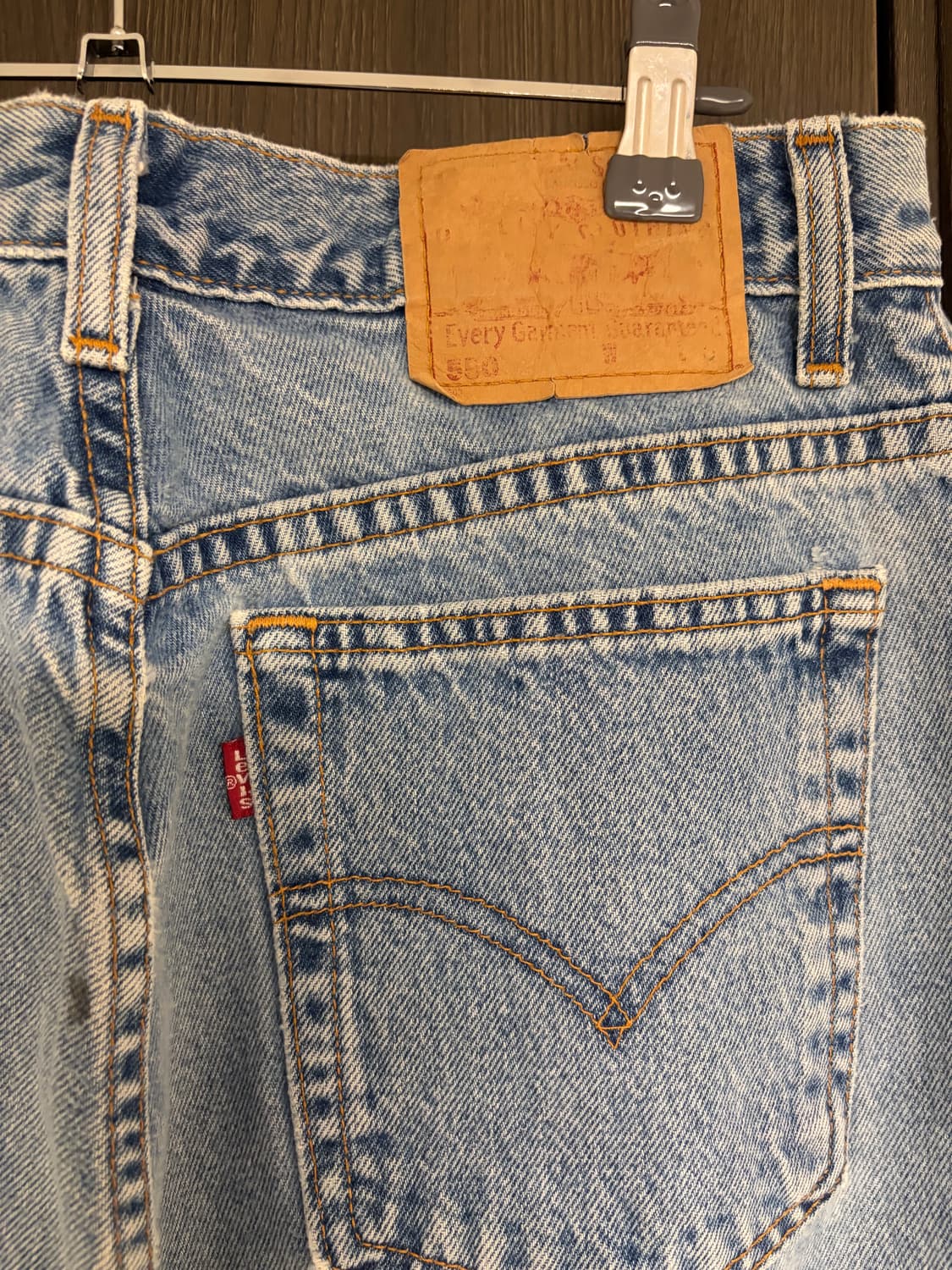 빈티지 리바이스 550 릴렉스 테이퍼드 핏 연청 상품이미지3