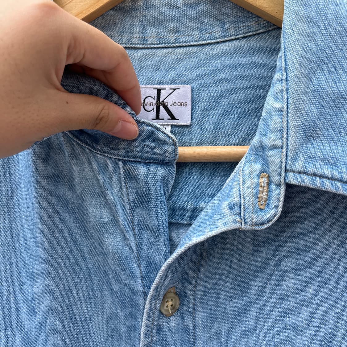 Calvin Klein 90s 캘빈클라인 데님 셔츠 상품이미지7