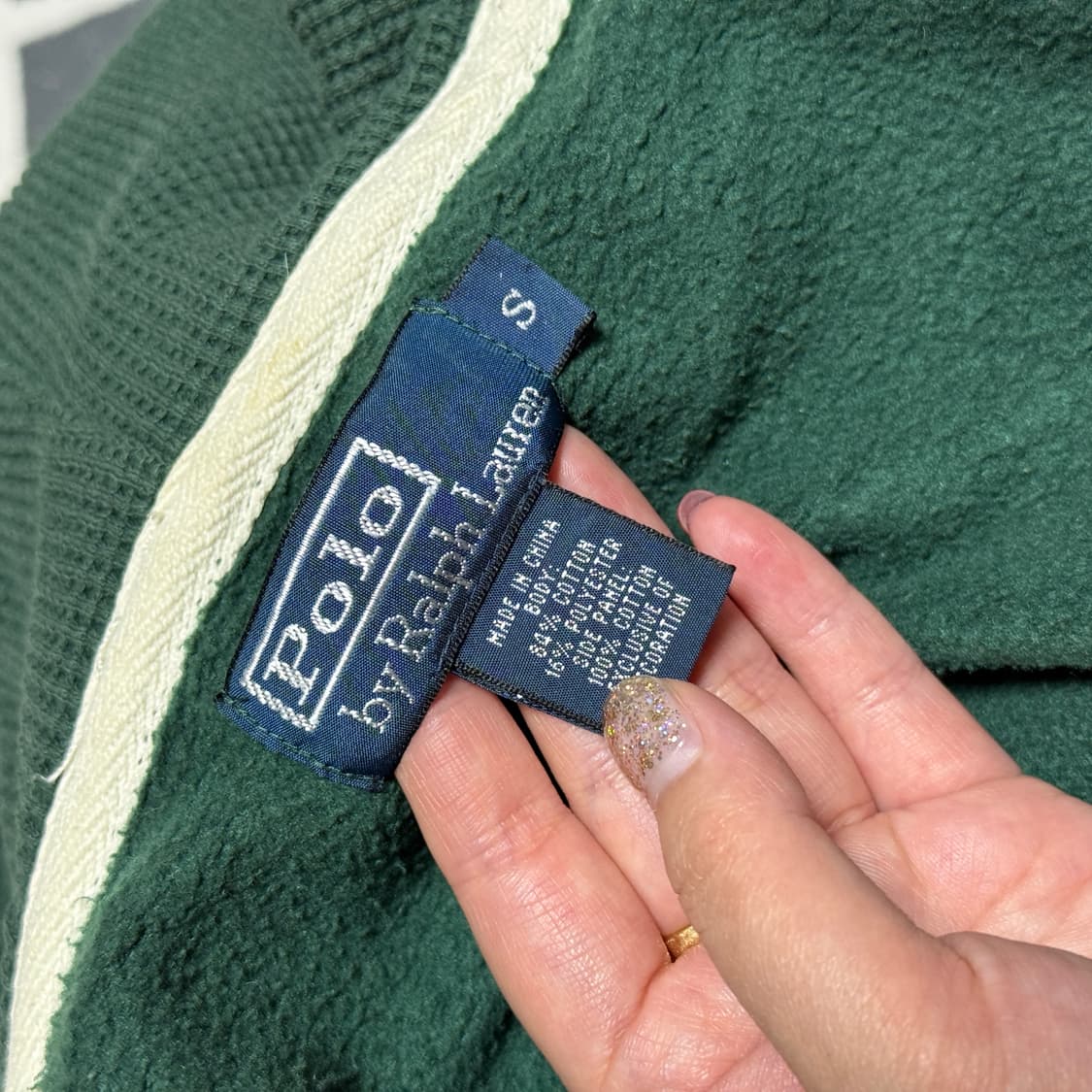 폴로 와플 초록 후드집업 상품이미지5