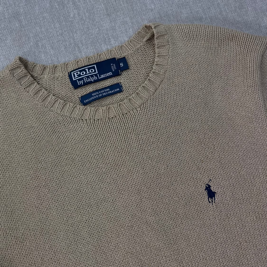 95 폴로랄프로렌 코튼 베이지 니트 상품이미지2