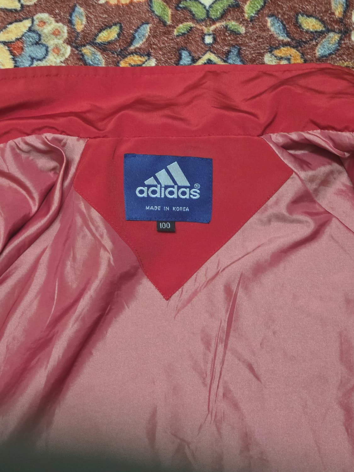 90s 아디다스 코리아  레드 자켓(L,100) 상품이미지9