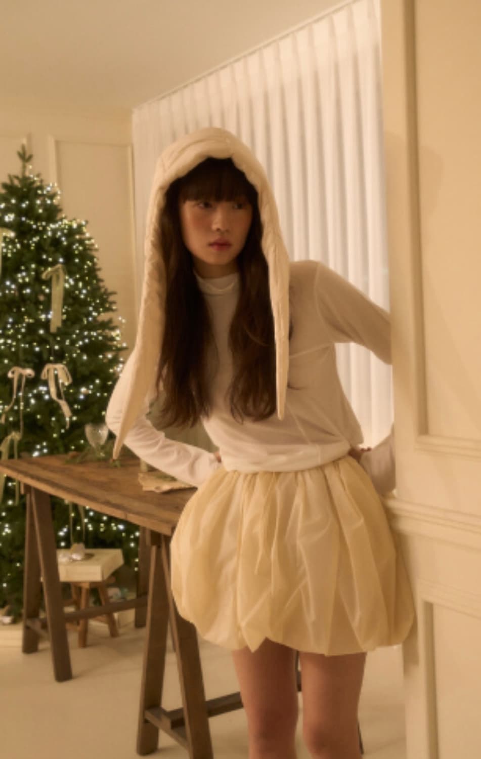 새상품 PUMPKIN VOLUME SKIRT-BEIGE 상품이미지8