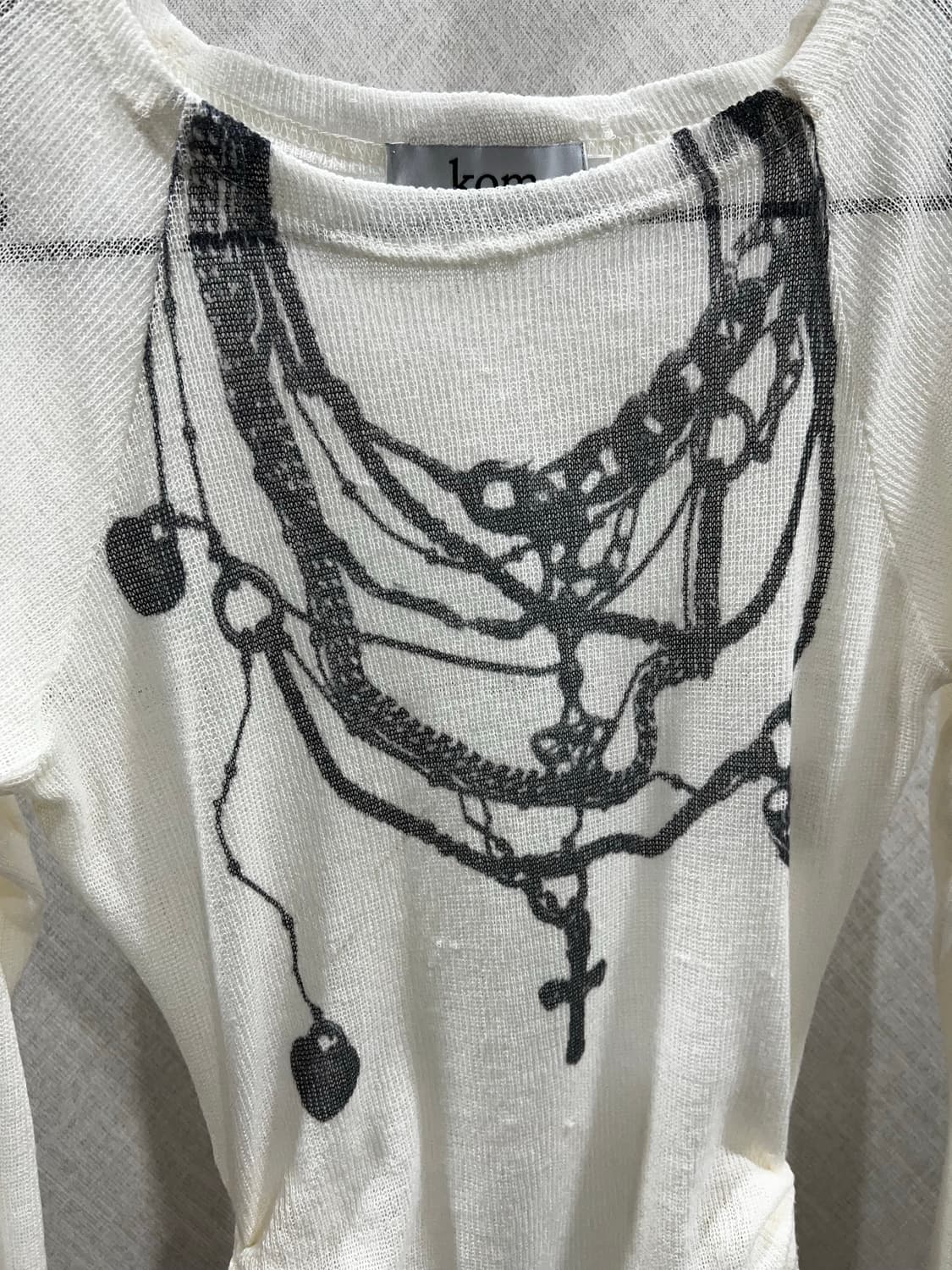 셔링 프린팅 긴팔 티셔츠 상품이미지2