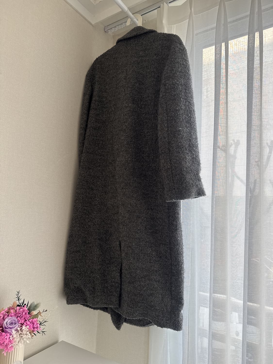 자라 오버핏 그레이 울블랜드 코트 상품이미지2