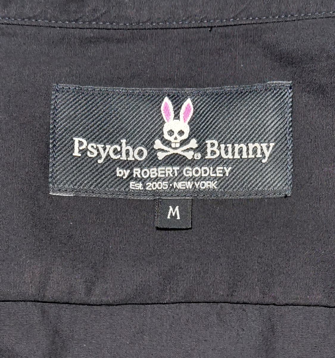 [M] Psycho Bunny 사이코 버니 로고 포인트 블랙 반팔 셔츠 상품이미지4