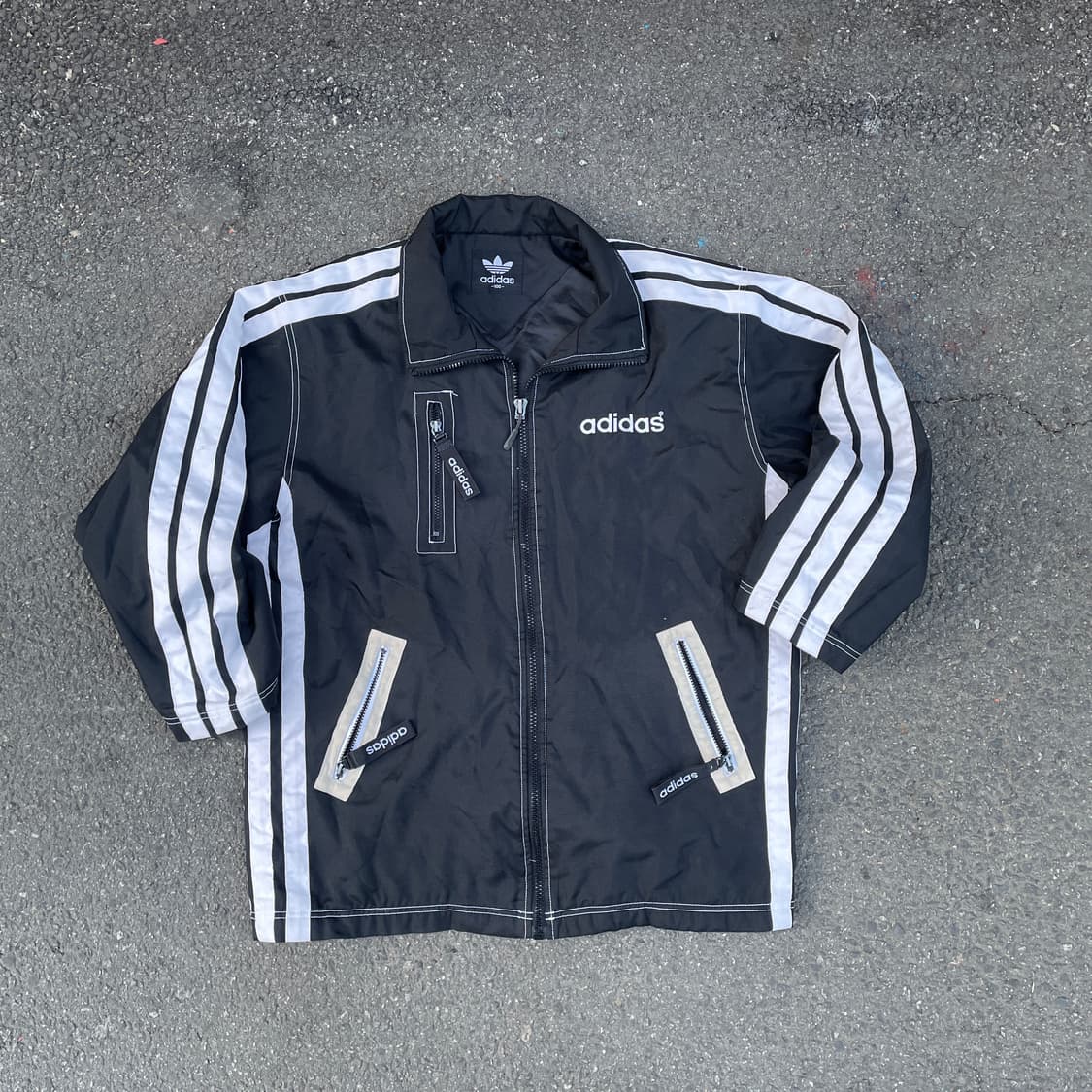 90s 아디다스 대대장 빅로고 올드스쿨 점퍼 보드 자켓 트랙자켓 100 상품이미지3