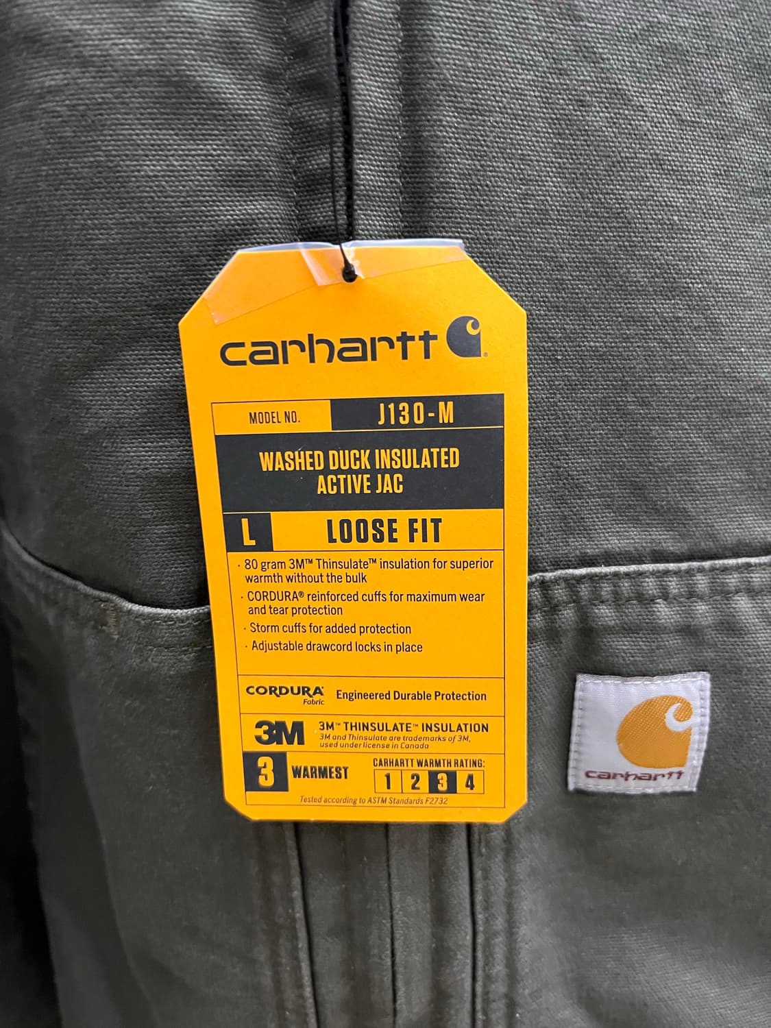 [미국정품/새상품] 칼하트 J130 워시드 덕 액티브 자켓 모스그린(Mo 상품이미지8