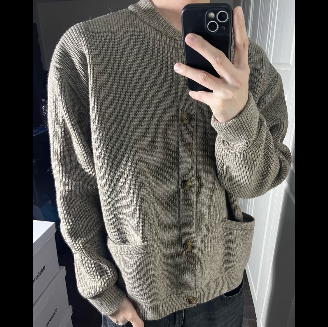 [L]ESPIONAGE 에스피오나지 헤비웨이트 가디건 상품이미지1