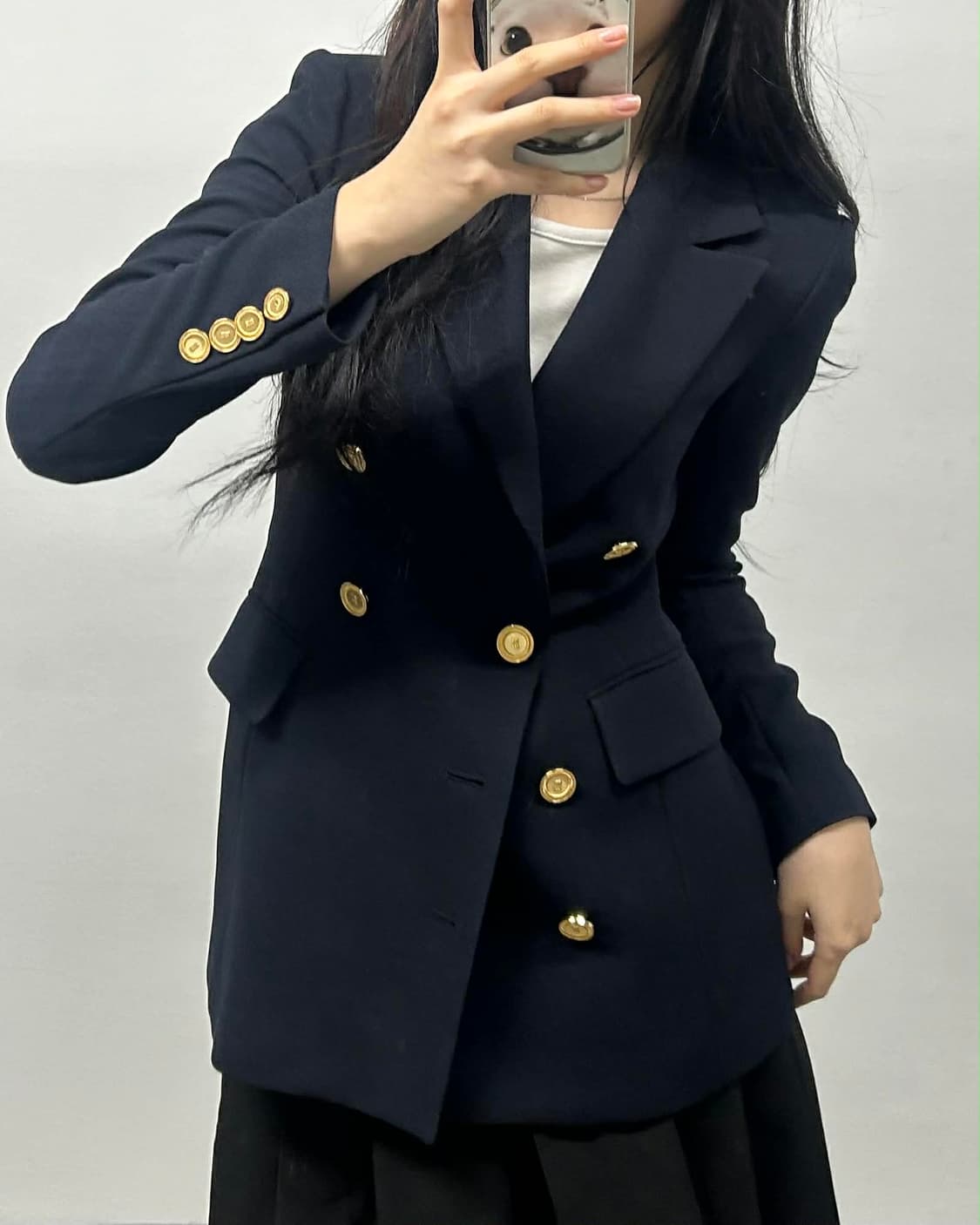 [S] 모조에스핀 MOJO.S.PHINE 20년 신형 더블 브레스티드 롱 상품이미지2