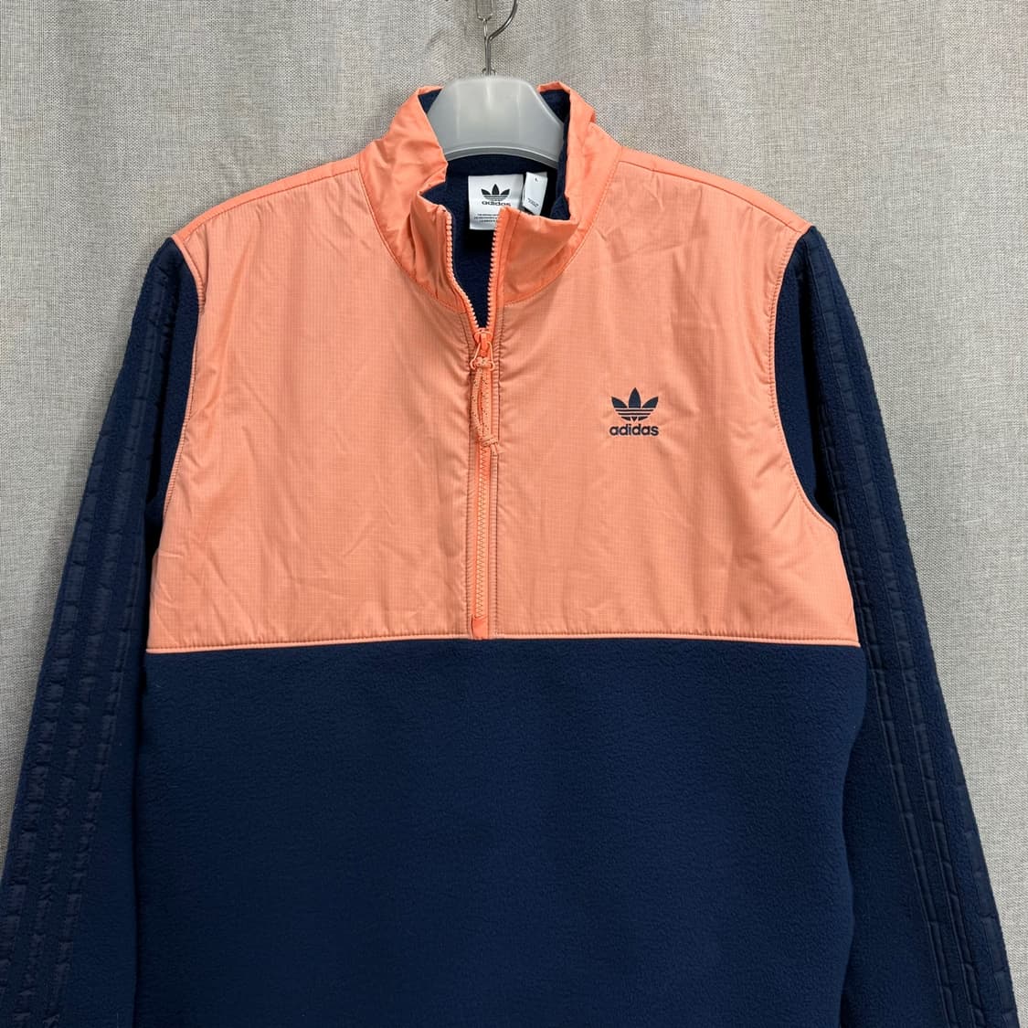 [L] 아디다스 오버랩 플리스 하프집업 아노락 긴팔티 상품이미지2