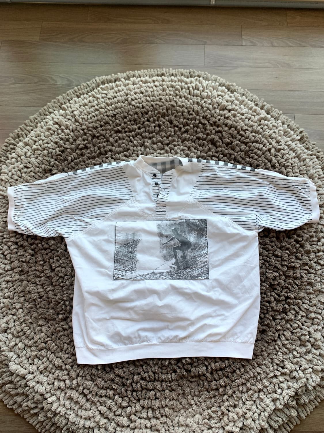 80'~90's Euro_Surfing Mono Print  풀오버 상품이미지1