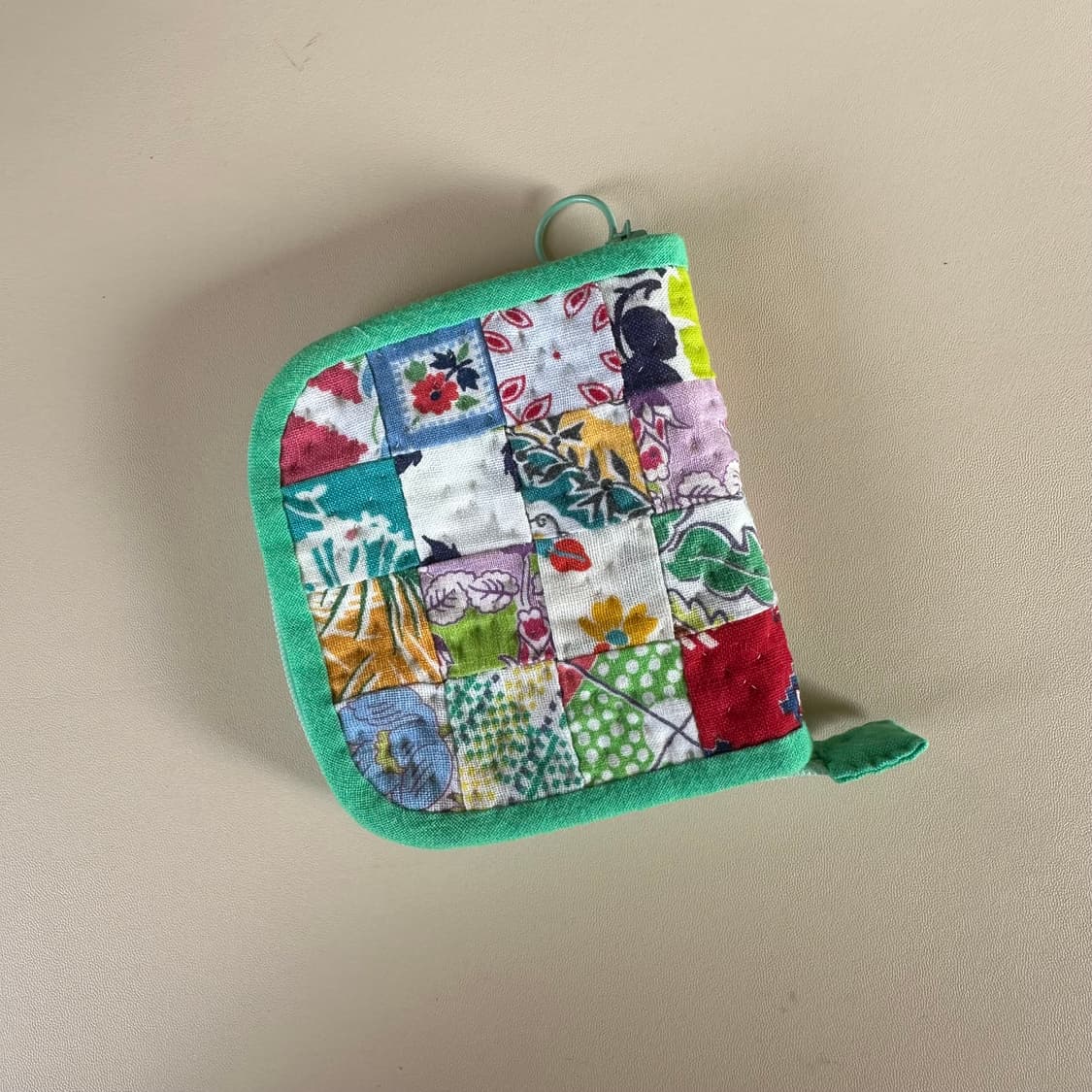 미국 빈티지 원단, 피드색 파우치 / 핸드메이드 상품이미지2