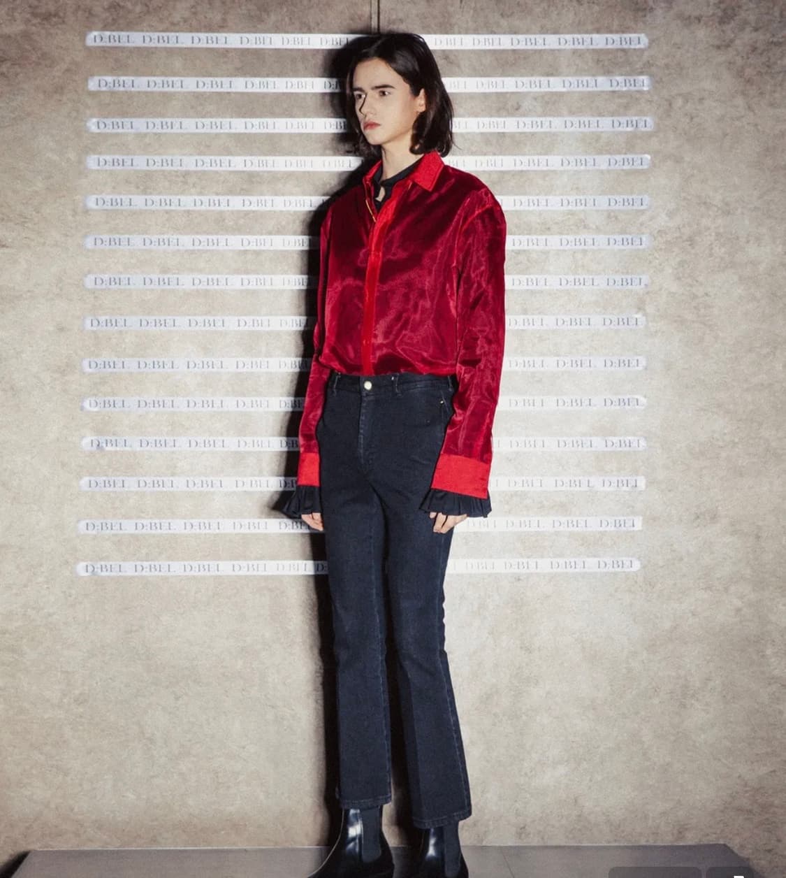 디벨 시스루 셔츠 레드 상품이미지1