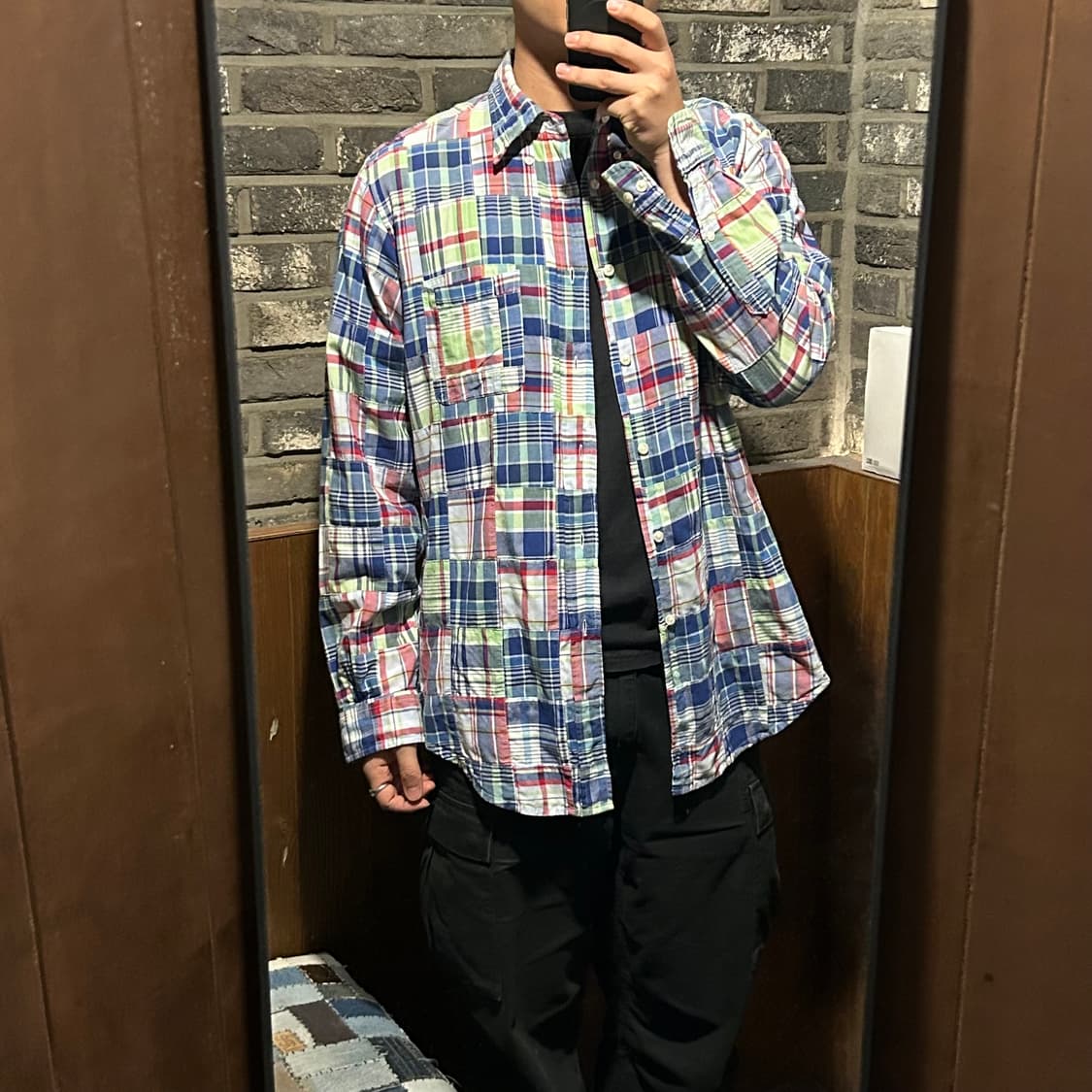 L) 브룩스 브라더스 리젠트핏 멀티 컬러 패치워크 셔츠 상품이미지8