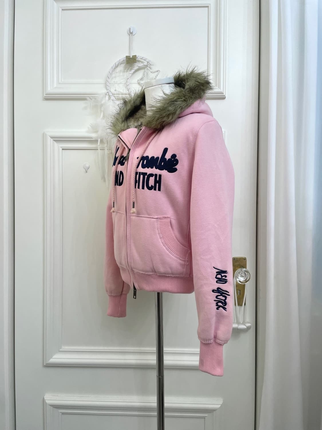 ABERCROMBIE pink wolf warm hoodie-zip 상품이미지2