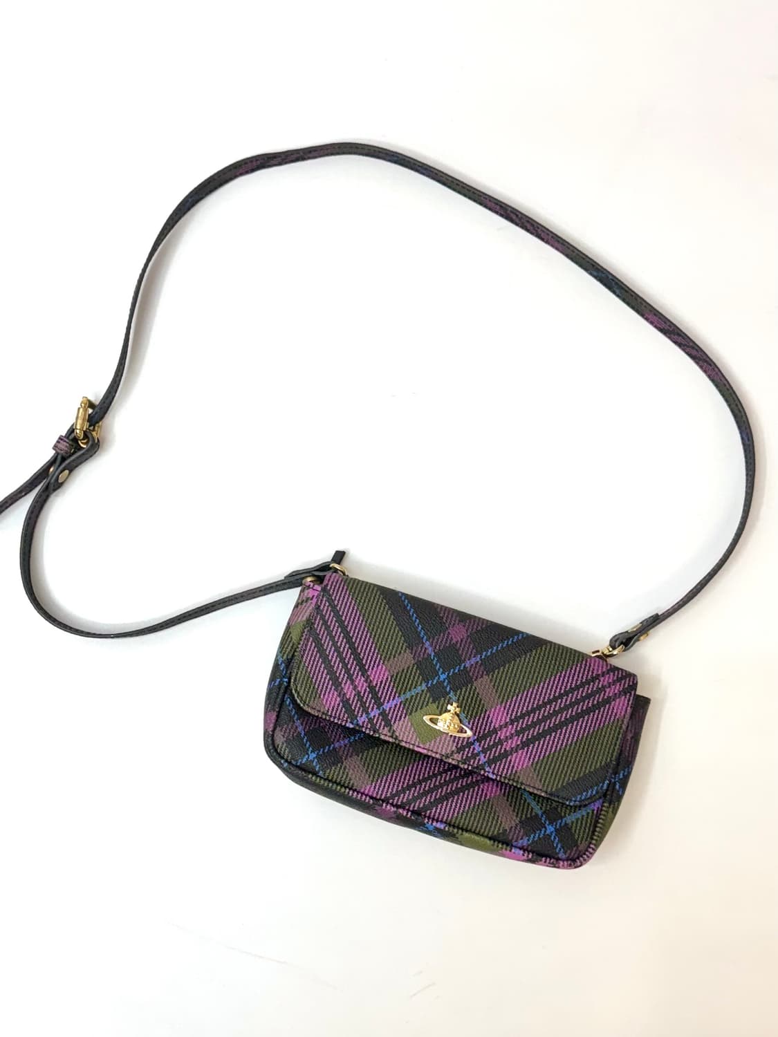 Vivienne Westwood 비비안 웨스트우드 체크 패턴 크로스백 상품이미지2