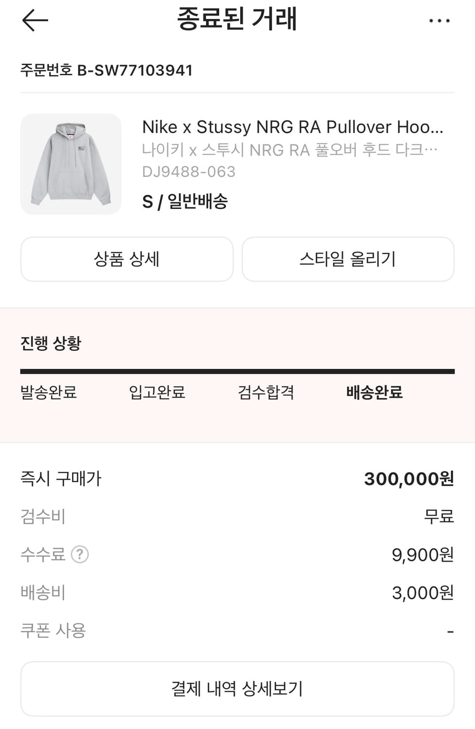 나이키 x 스투시 NRG ra 풀오버 후드 S 상품이미지4