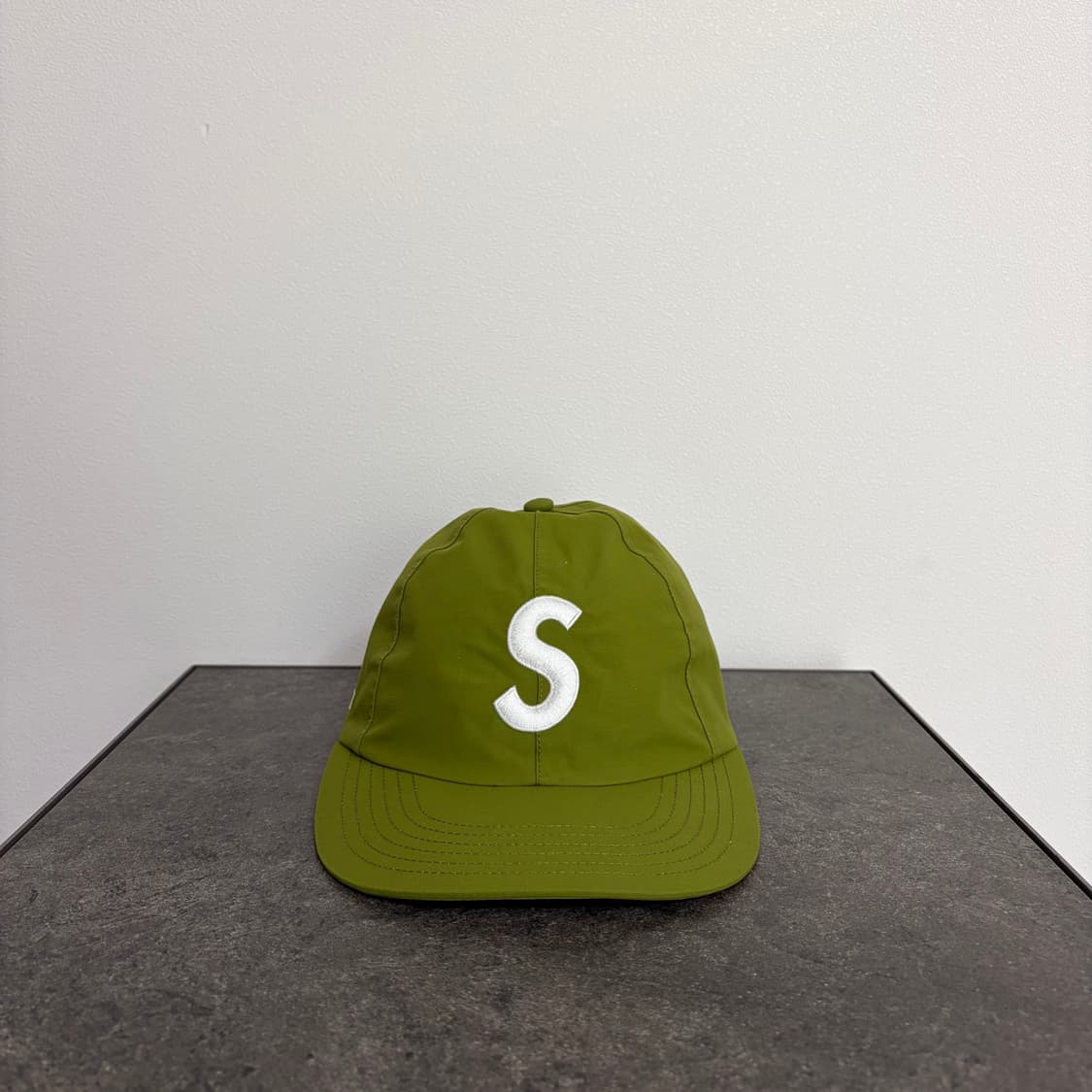 (OS) 슈프림 S로고 볼캡 모자 고어텍스 올리브 그린 상품이미지1