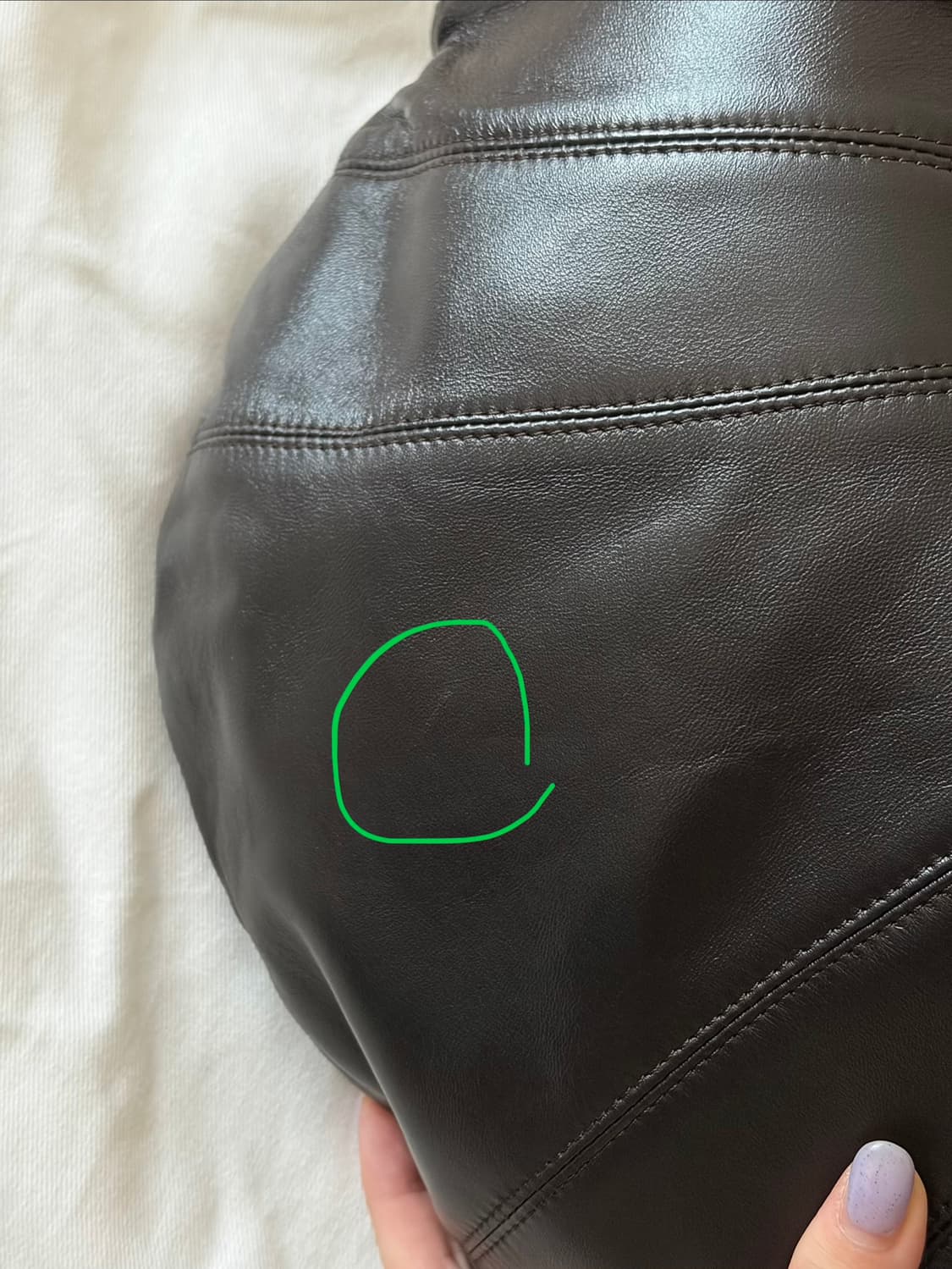 르메르 포춘 크로와상백 소프트 나파레더 다크초콜렛 (미니 X) 상품이미지8