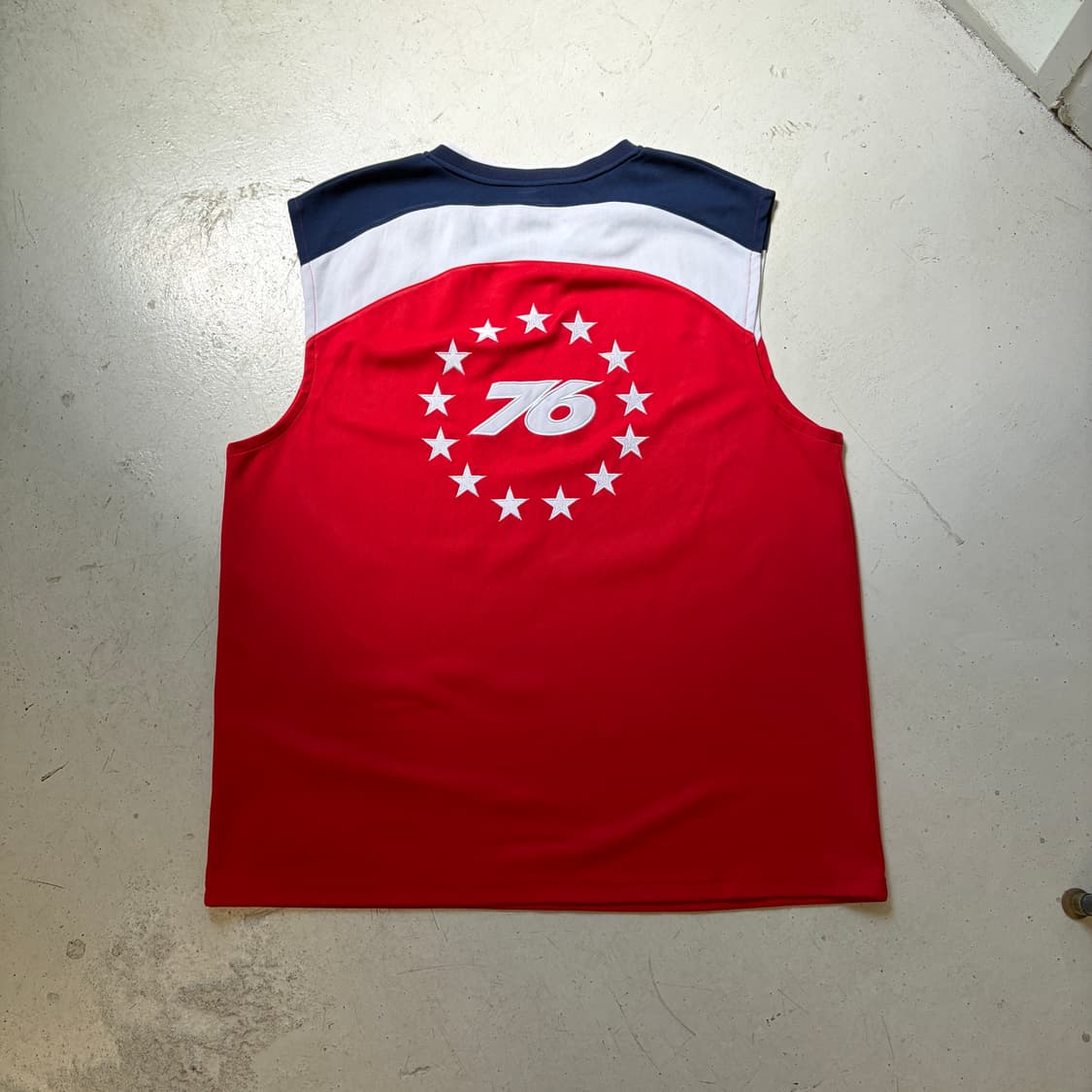 나이키 NBA 필라델피아 세븐티식서스 빈티지 농구나시 유니폼 2XL 상품이미지7