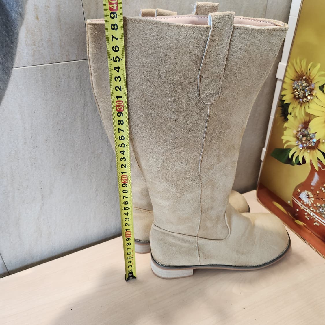 스웨이드 베이지 롱부츠 38 / 웨스턴 감성 / 240~245 상품이미지8