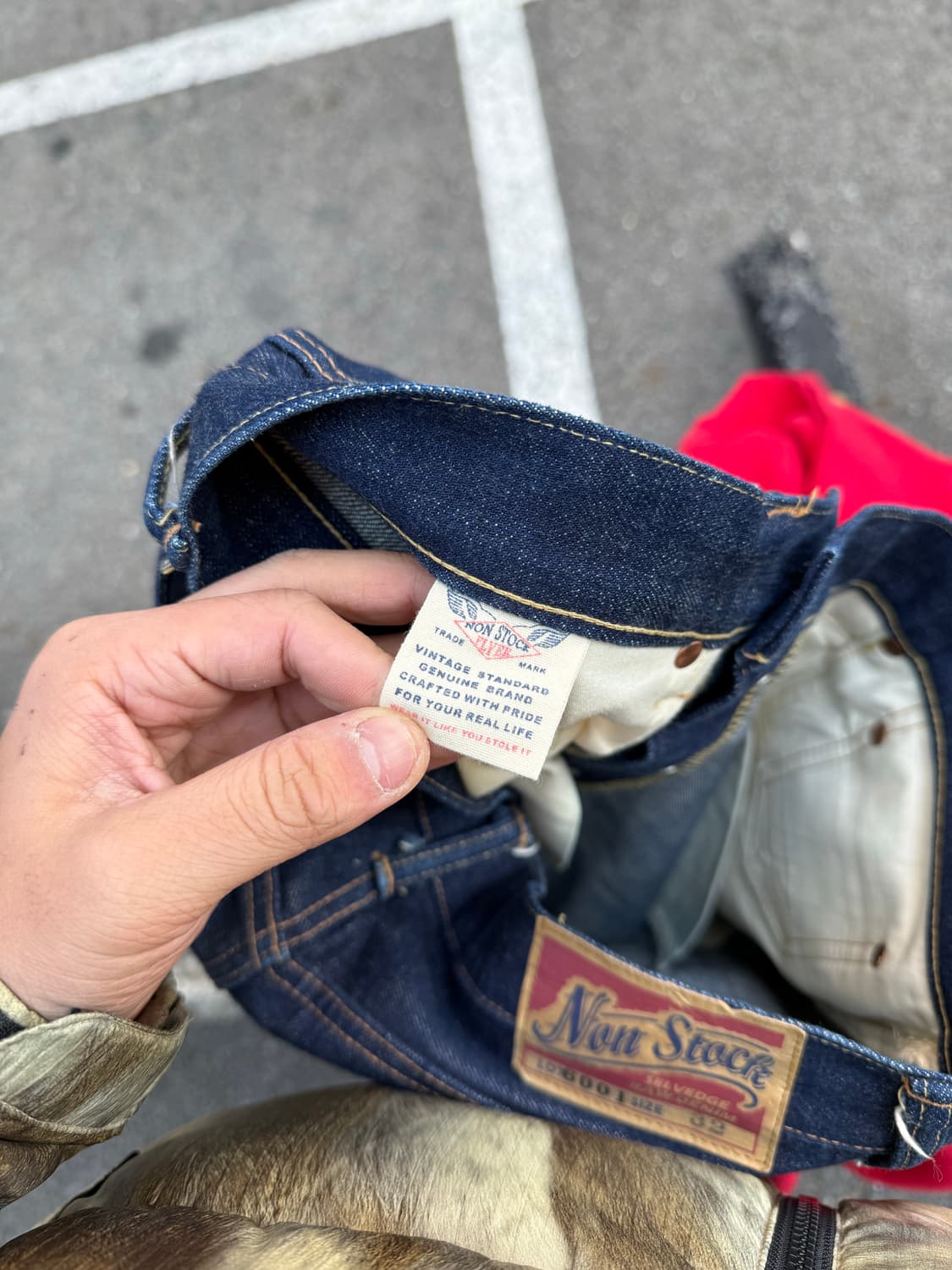 브론슨 논스탁 셀비지 로우 데님 팬츠 (Lot 6001) 상품이미지5