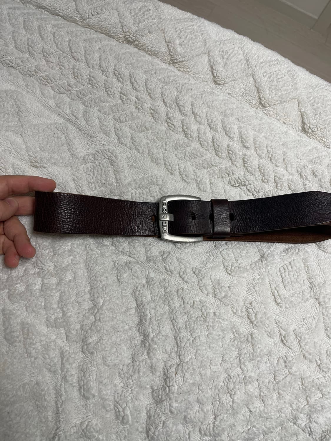 디젤 버펄로 통가죽 벨트 STAR 다크 브라운 34인치 상품이미지1